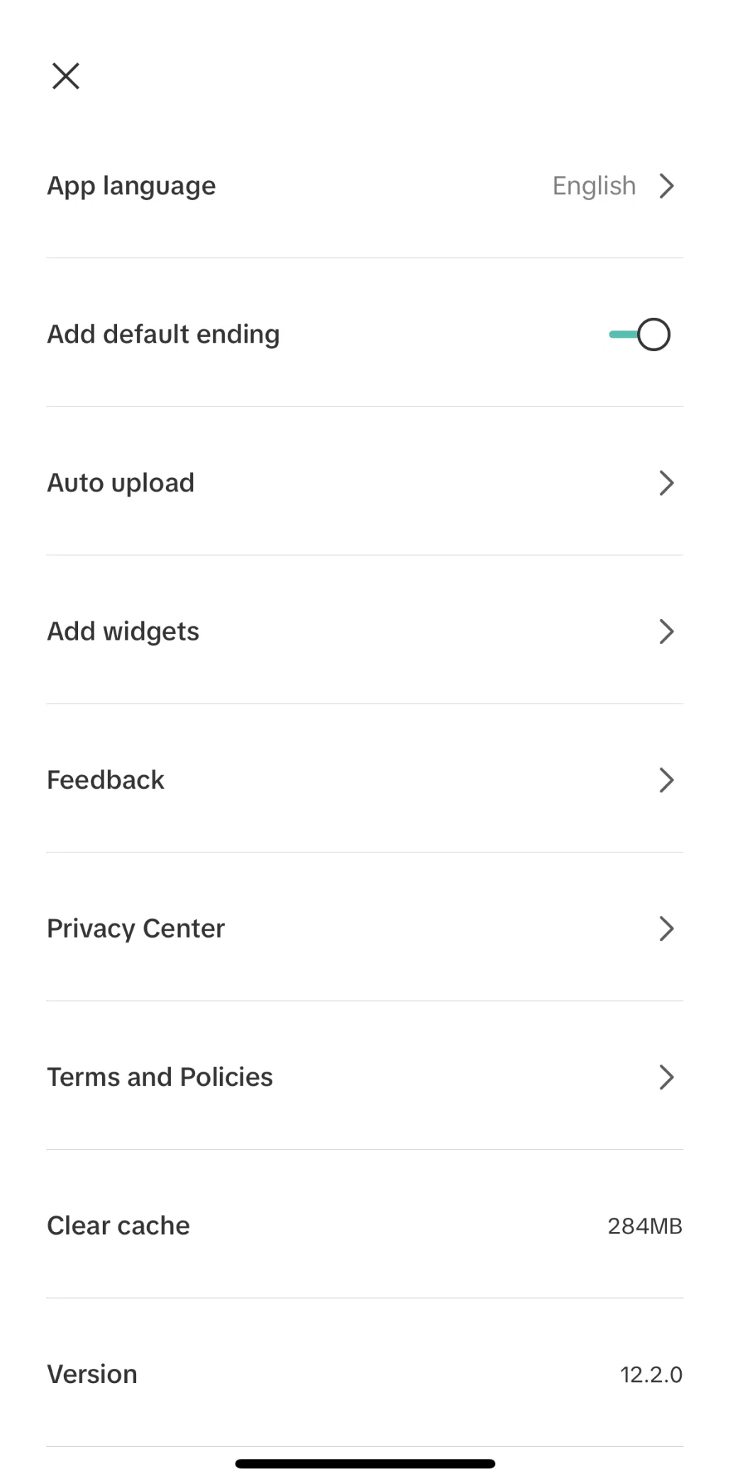 CapCut Screen screen in the Enabling auto upload flow