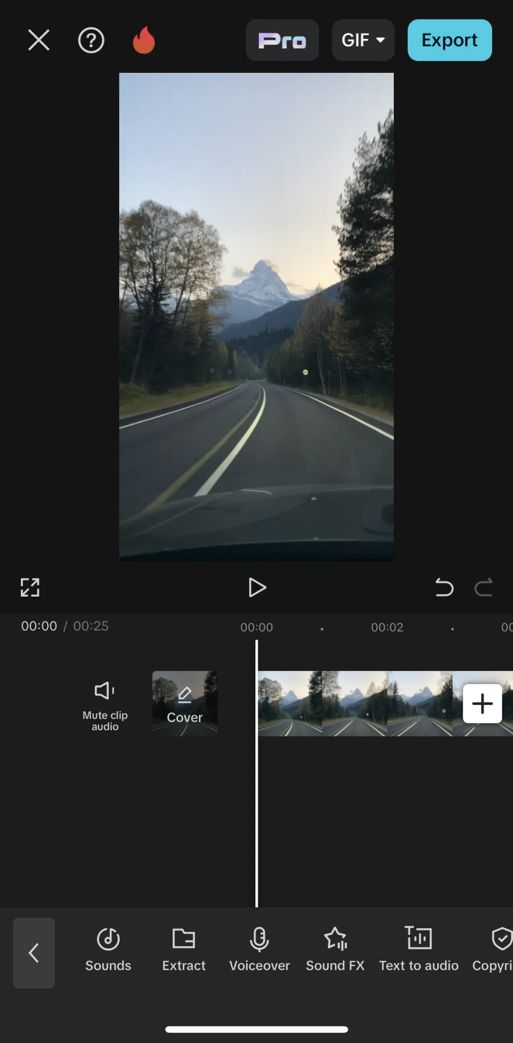 CapCut Screen screen in the Extracting audio flow