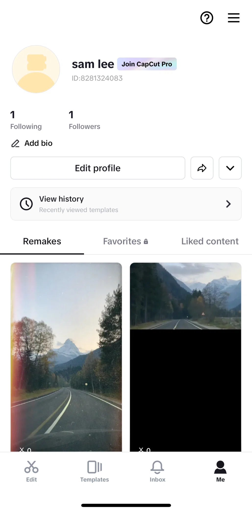 CapCut Screen screen in the Followers flow