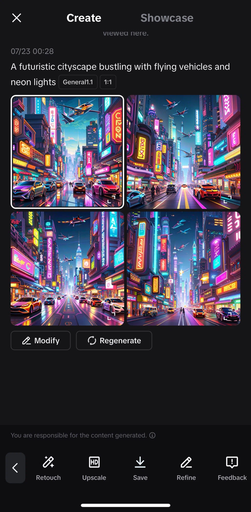 CapCut Screen screen in the Reporting image flow