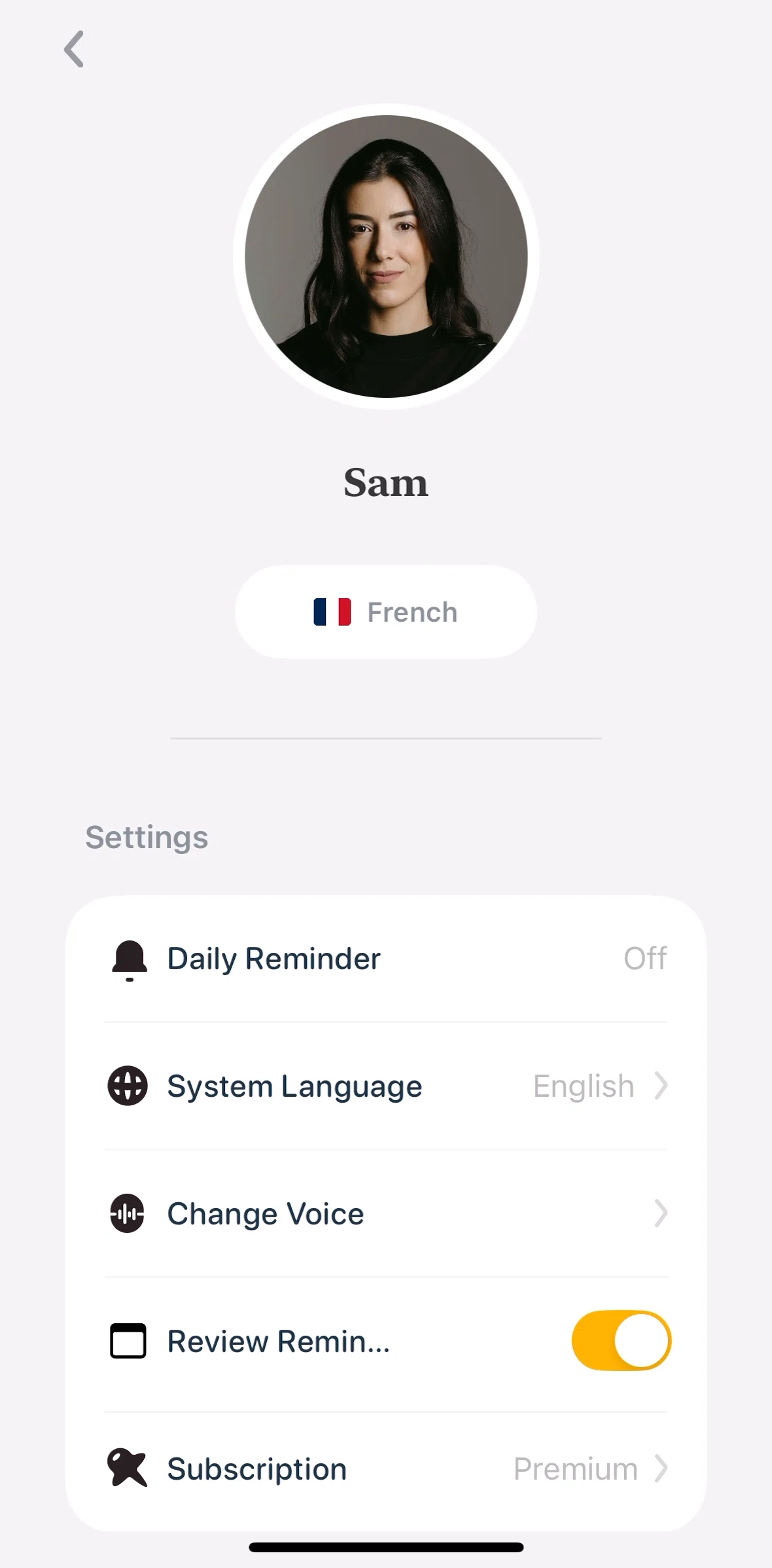 CapWords Screen screen in the Choosing voice flow