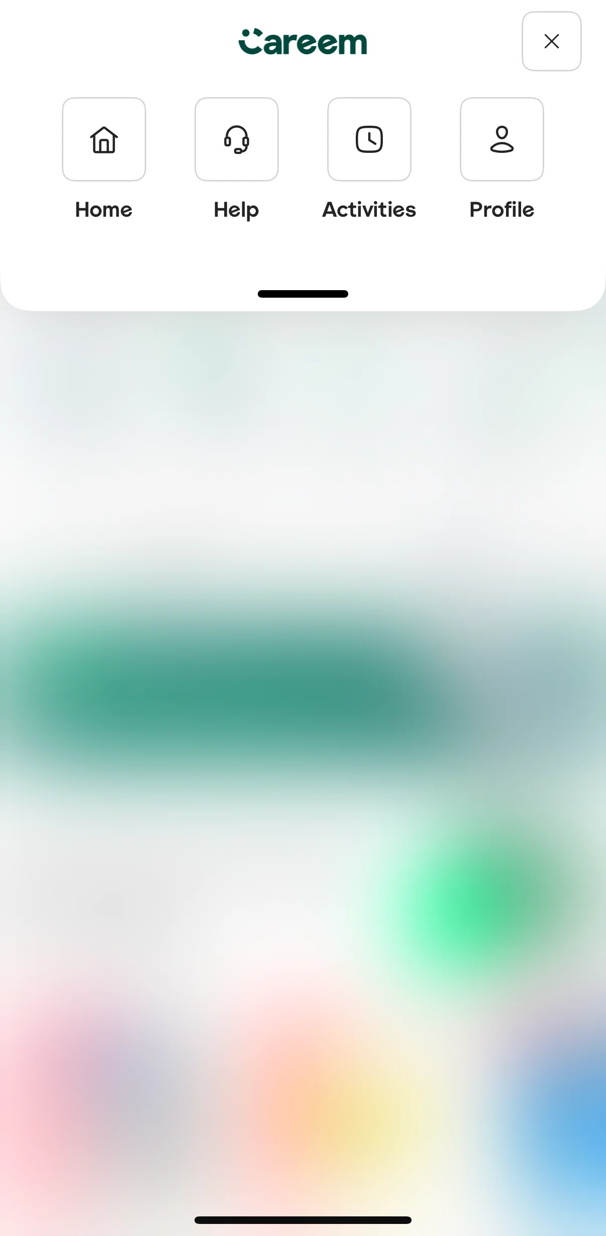 Careem Screen screen in the Profile flow