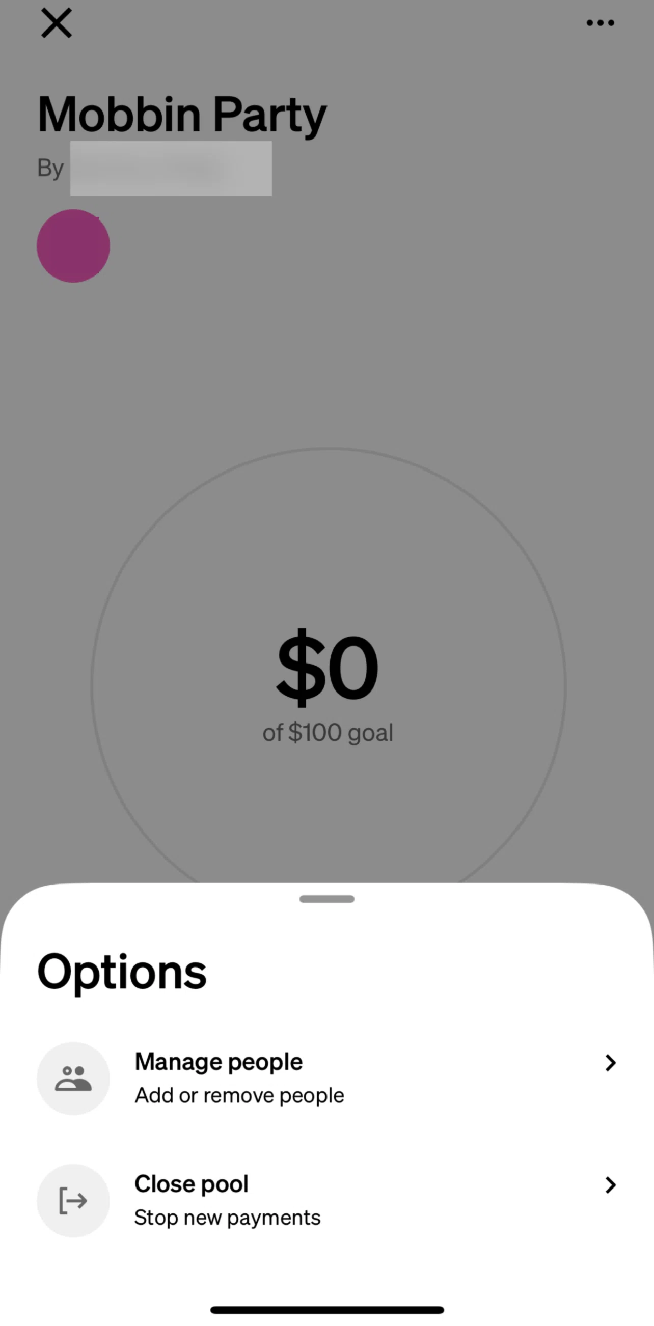 Cash App Screen 1 screen in the Closing a pool flow
