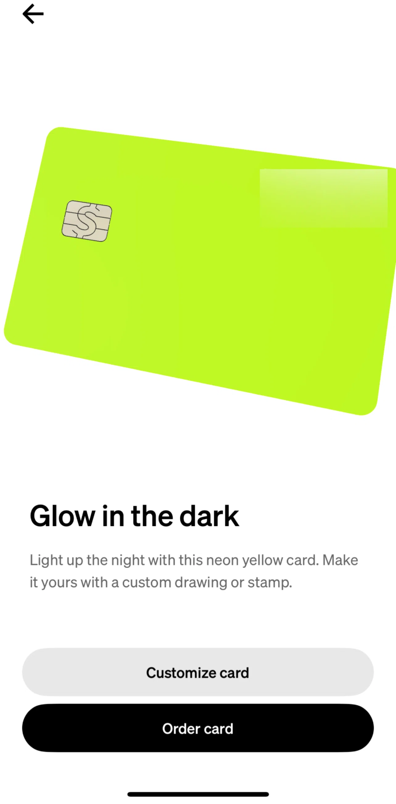 Cash App Screen 1 screen in the Customizing a card flow