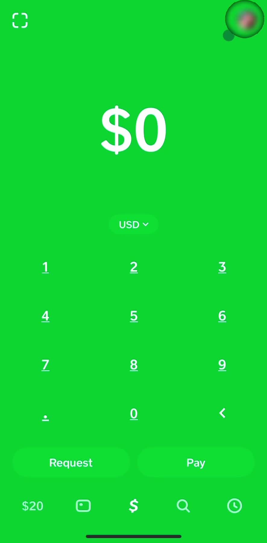 Cash App Set amount screen in the Support flow