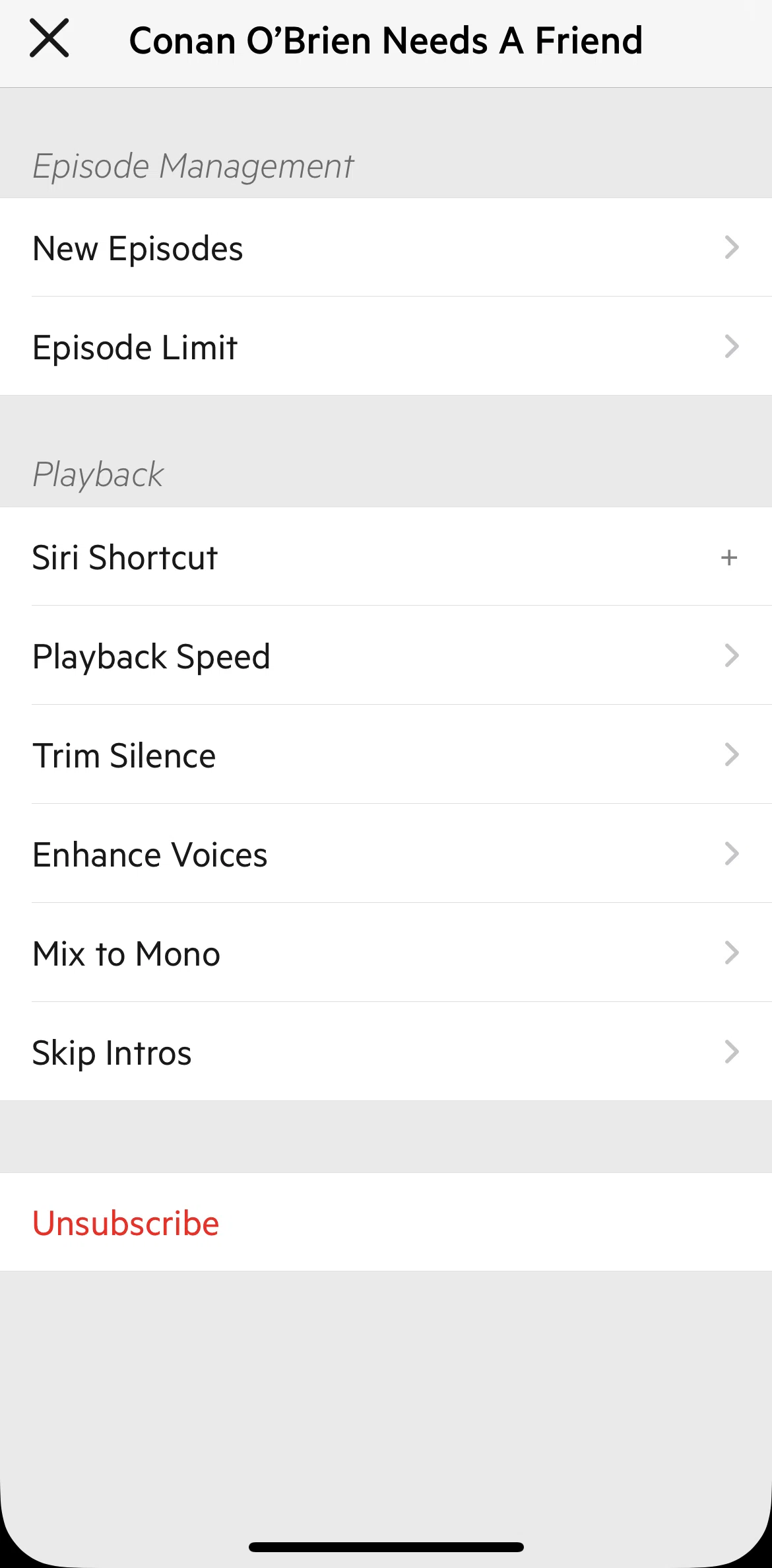 Castro Screen screen in the Trim silence flow