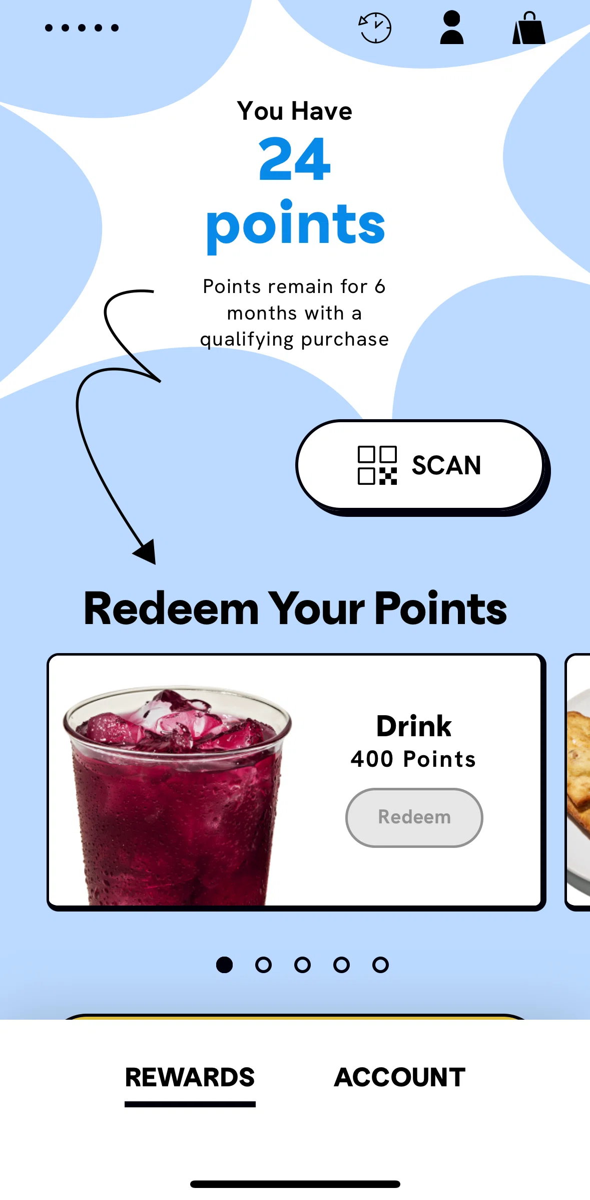 CAVA Screen screen in the Account flow
