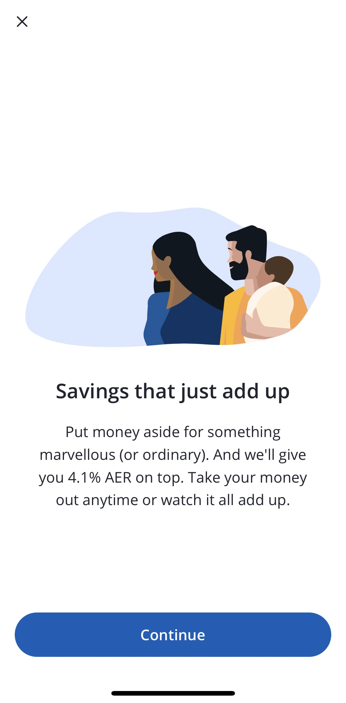 Chase UK Screen screen in the Creating a Chase Saver account flow