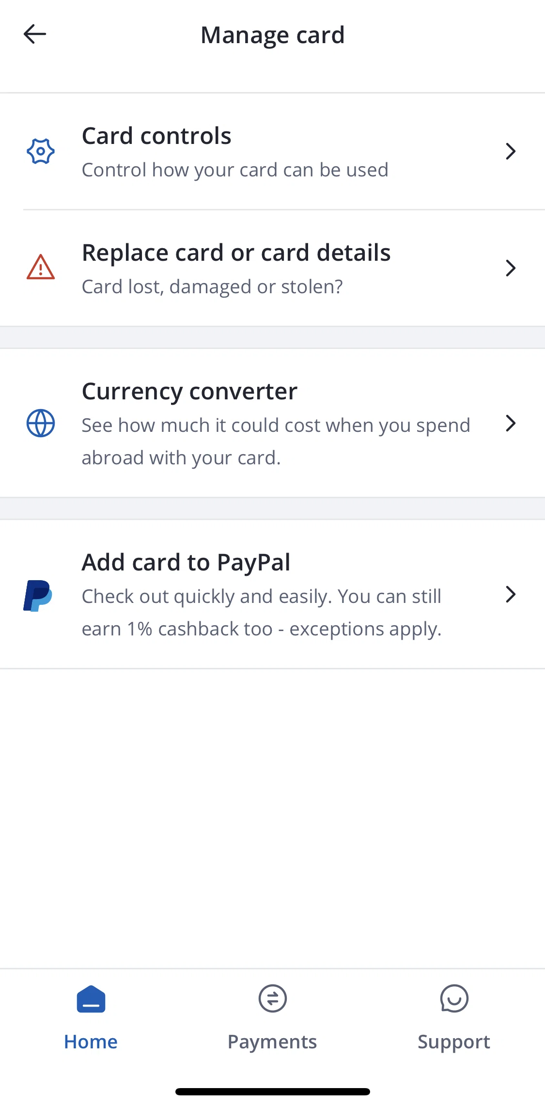 Chase UK Screen screen in the Currency converter flow