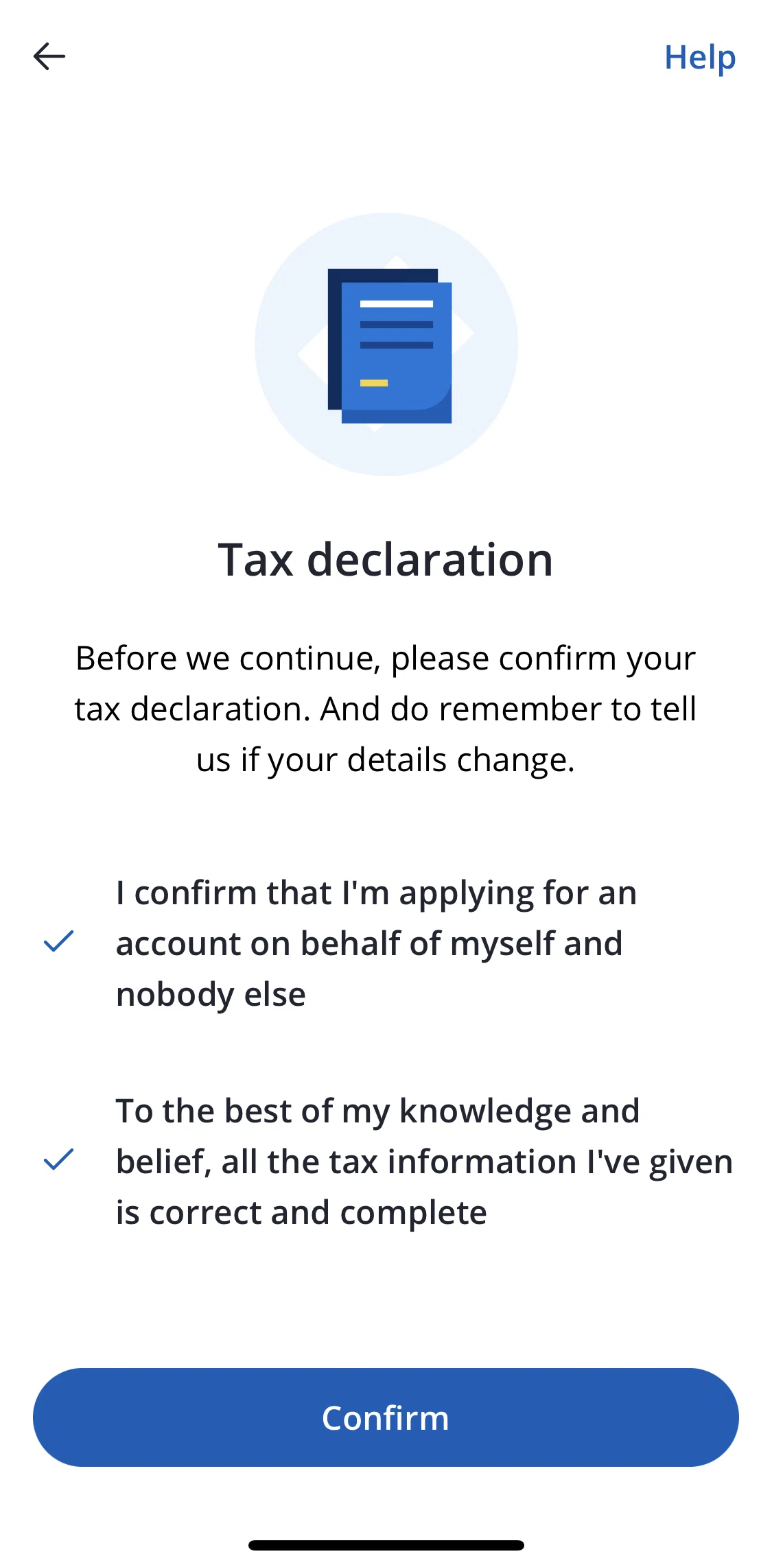 Chase UK Screen screen in the Verifying your email flow