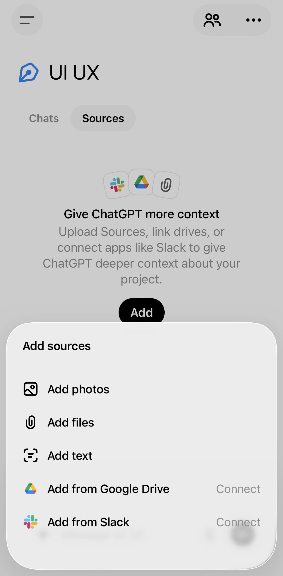 Chat Gpt Screen 1 screen in the Adding text flow