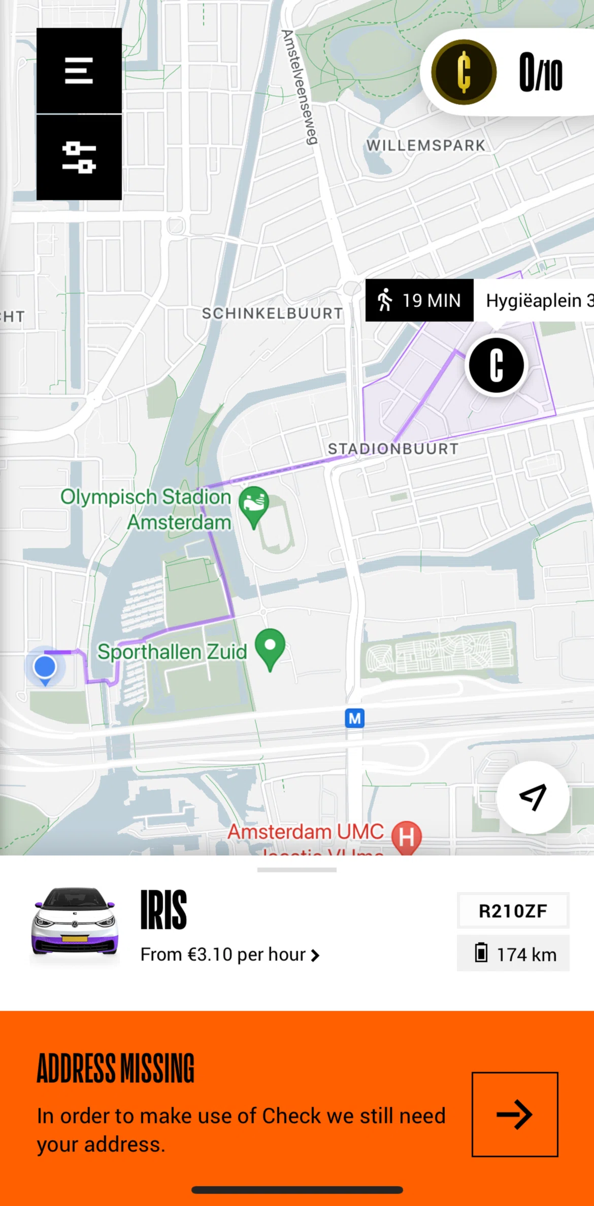 Check Screen screen in the Add an address flow