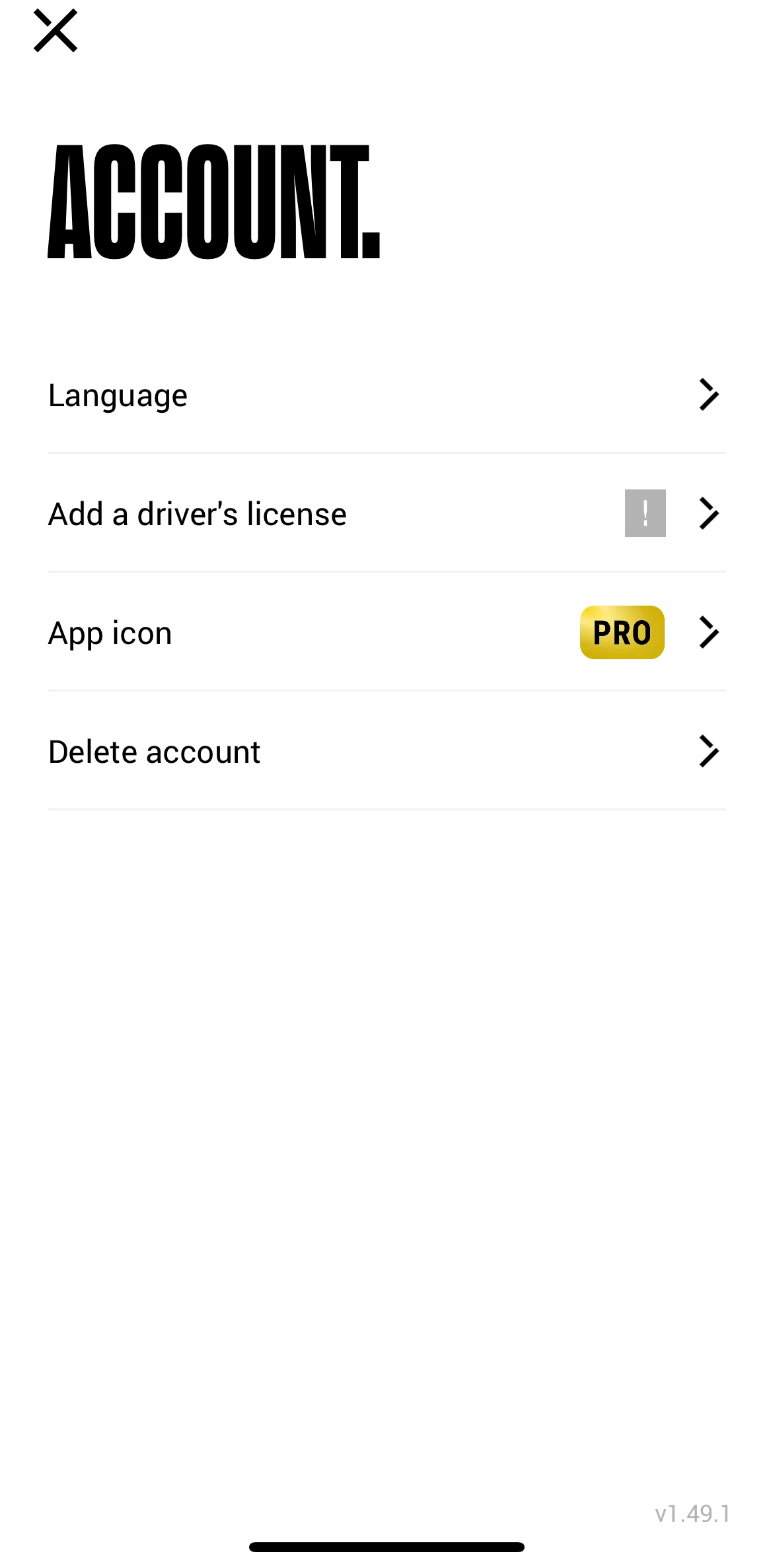 Check Screen screen in the Changing app icon flow