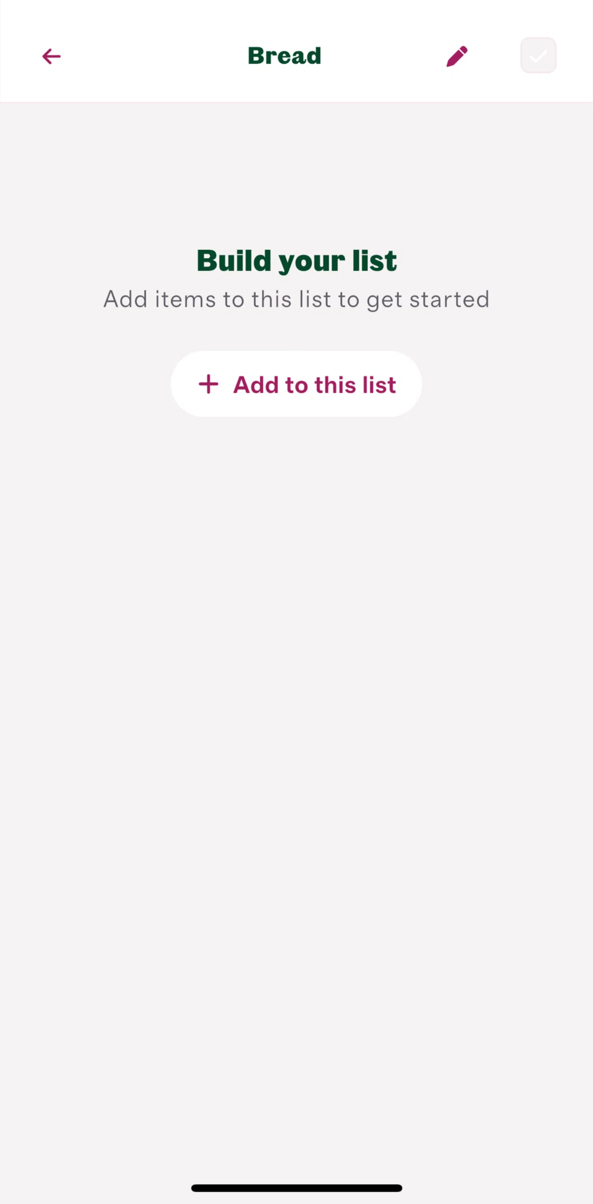 Cherrypick Screen screen in the Adding an ingredient to a list flow