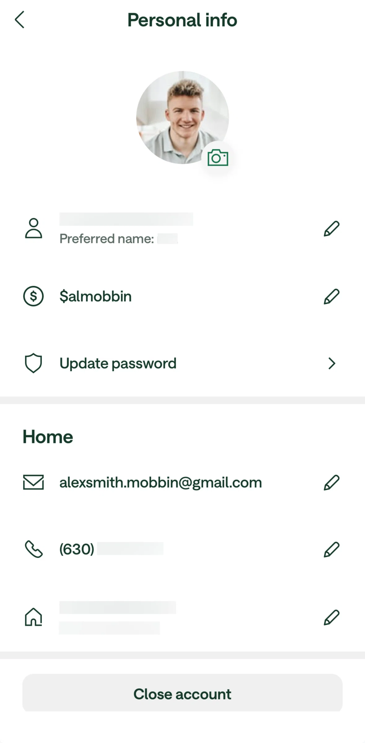 Chime Screen 1 screen in the Deactivating account flow