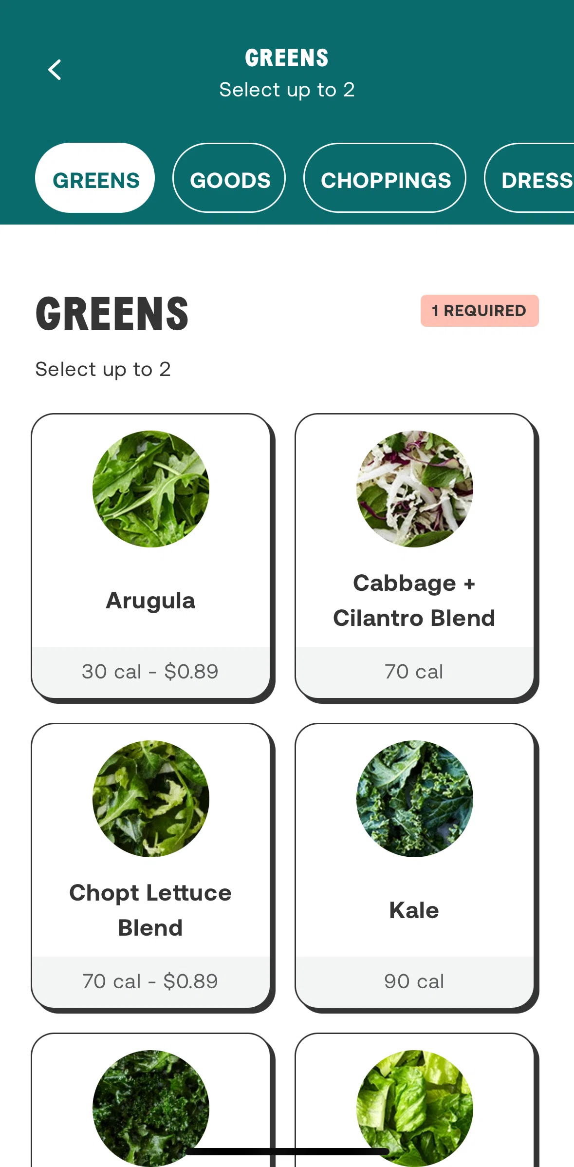 CHOPT Screen screen in the Canceling a creation flow