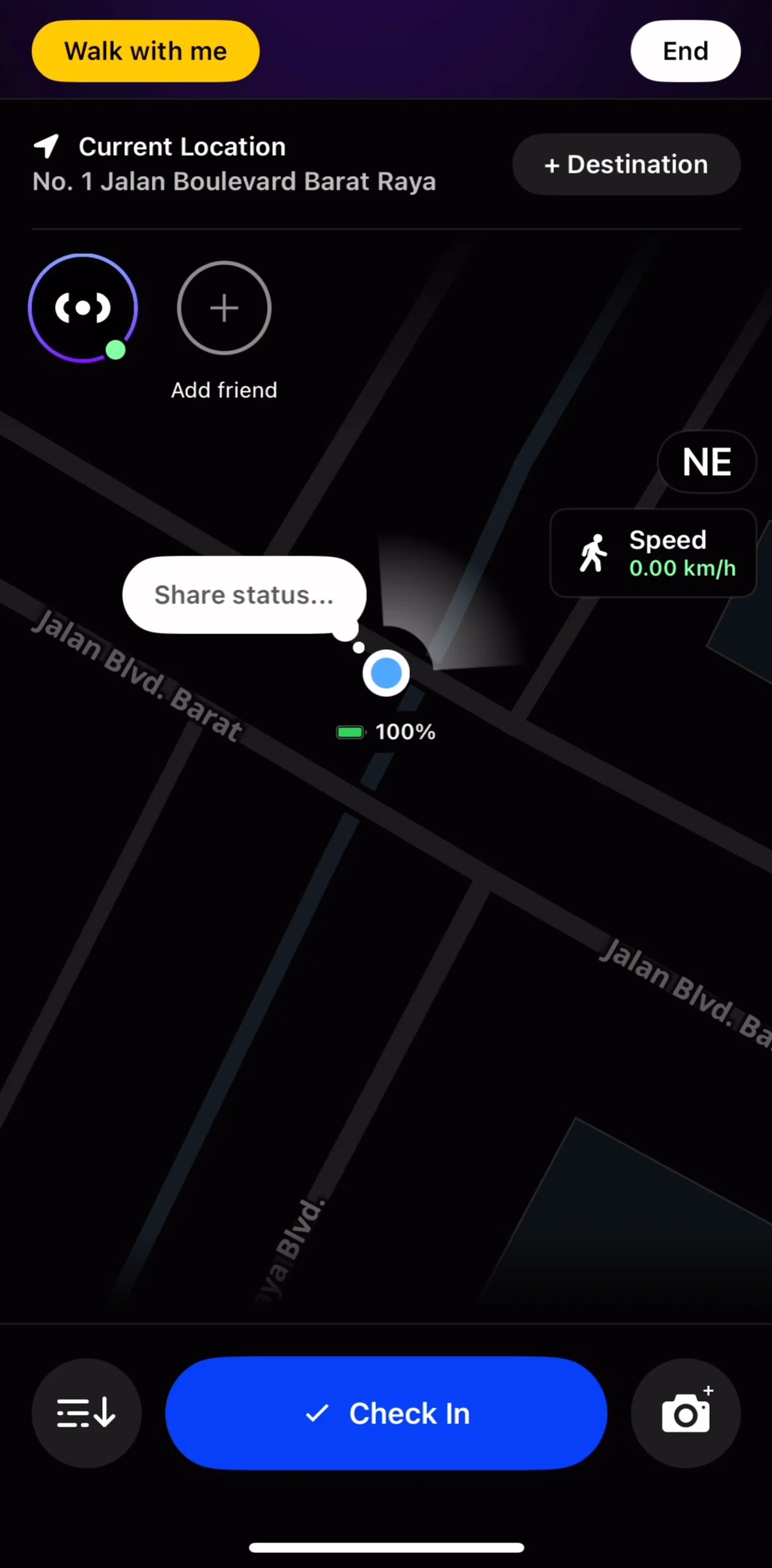 Citizen Screen screen in the Checking in flow