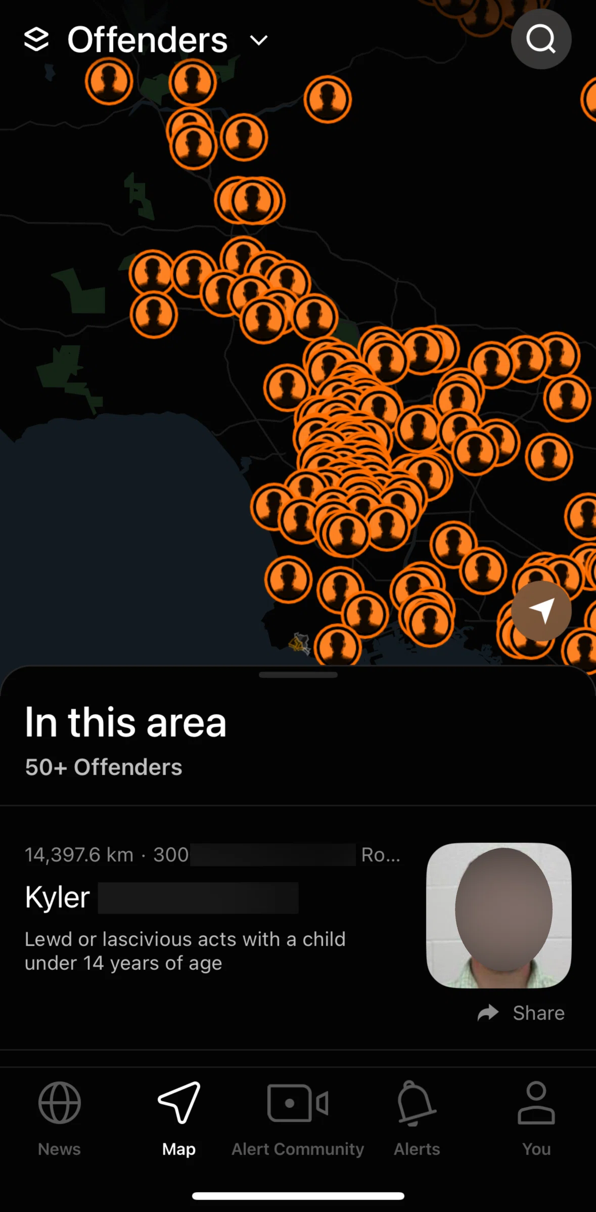 Citizen Screen screen in the Offender detail flow