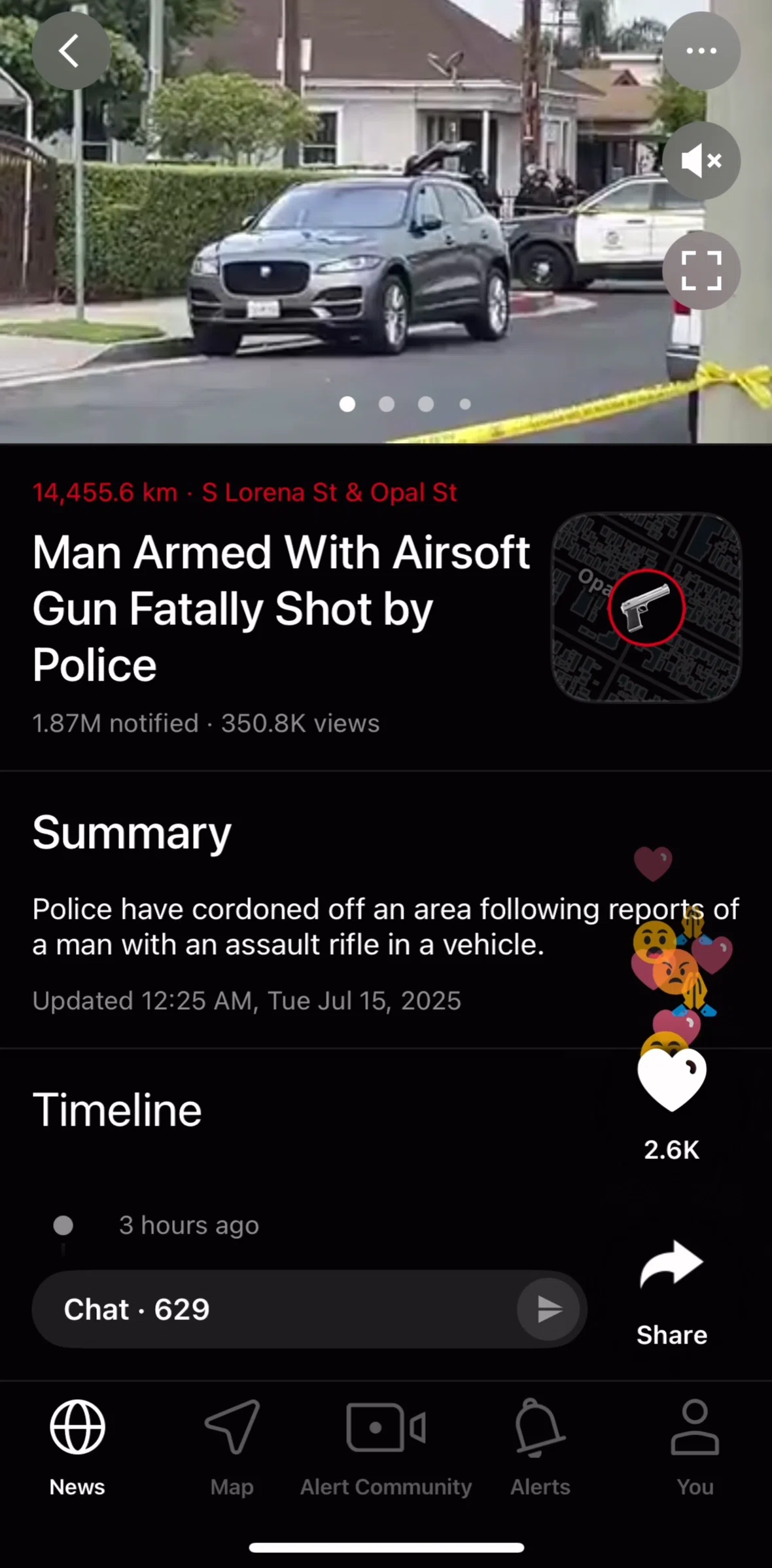 Citizen Screen screen in the Watching a broadcast video flow