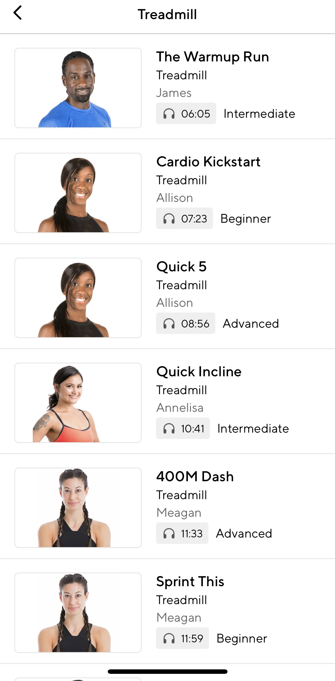 ClassPass Screen screen in the Audio workout detail flow
