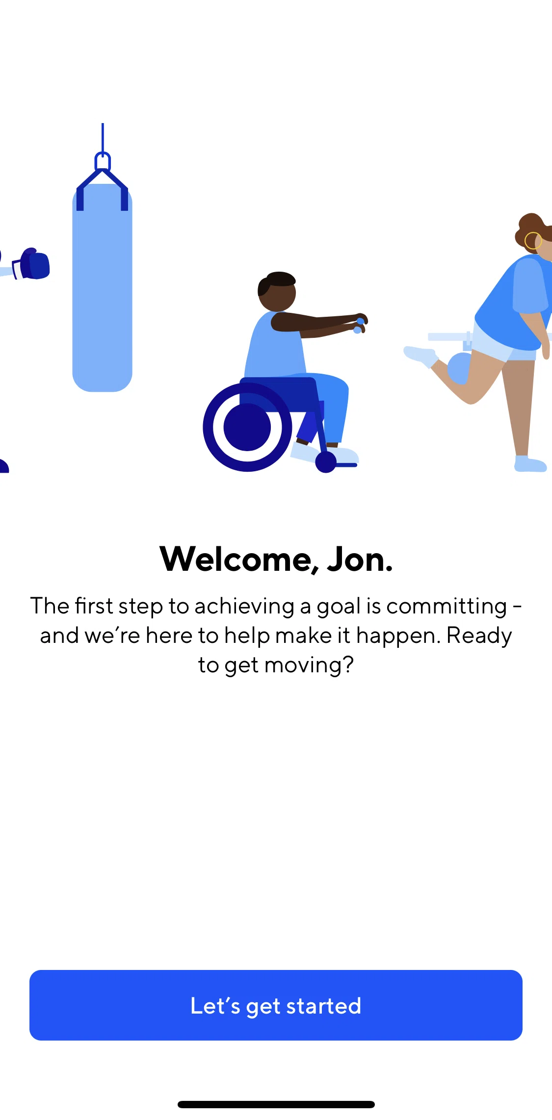 ClassPass Screen screen in the Getting started flow