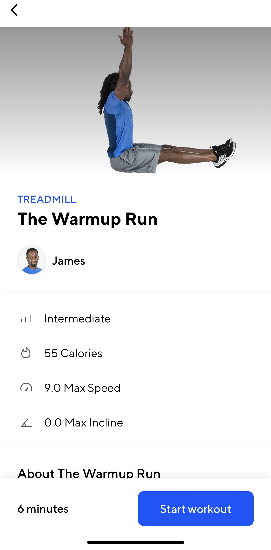 ClassPass Screen screen in the Starting an audio workout flow
