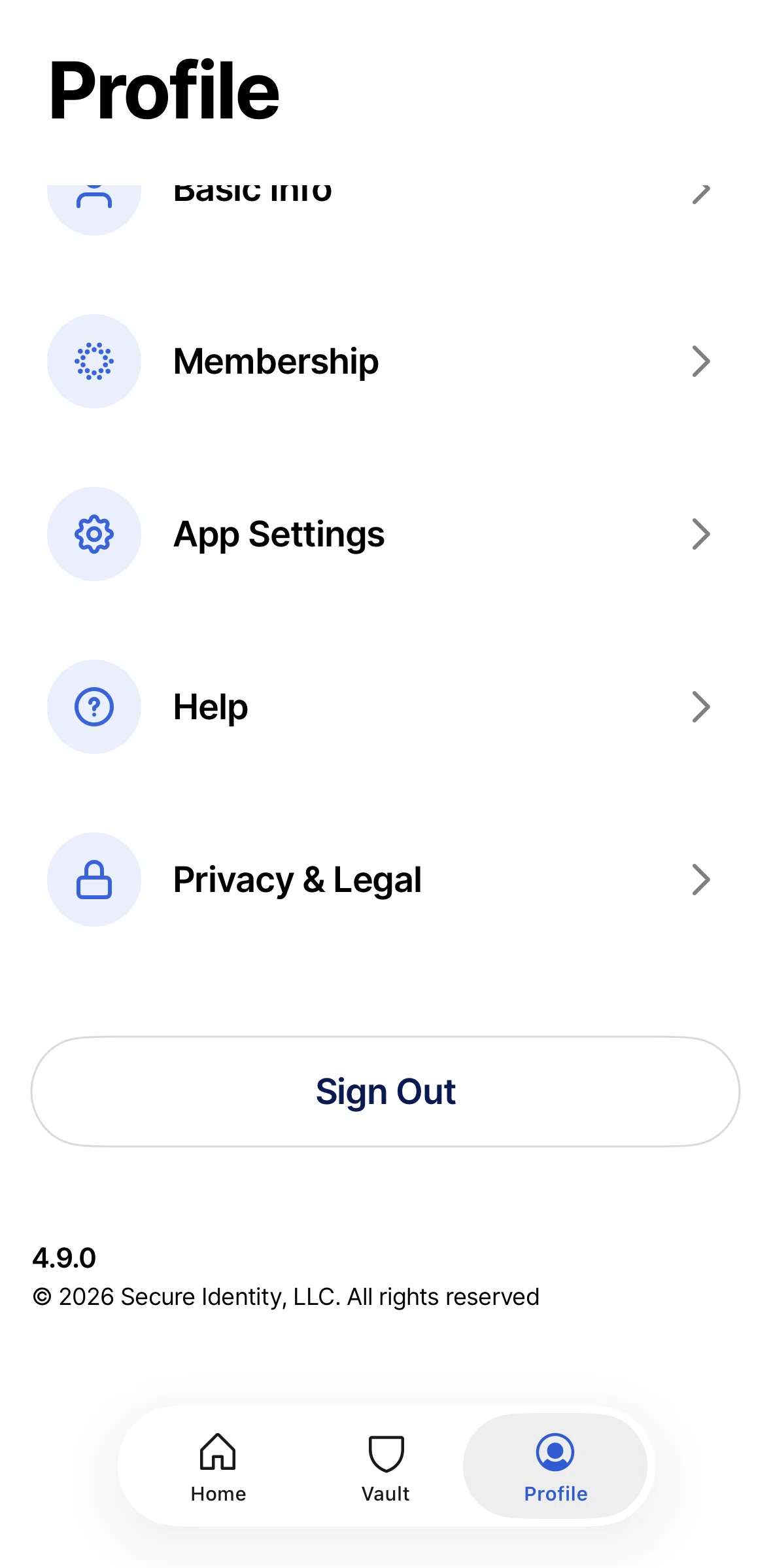 CLEAR Screen screen in the Help center flow