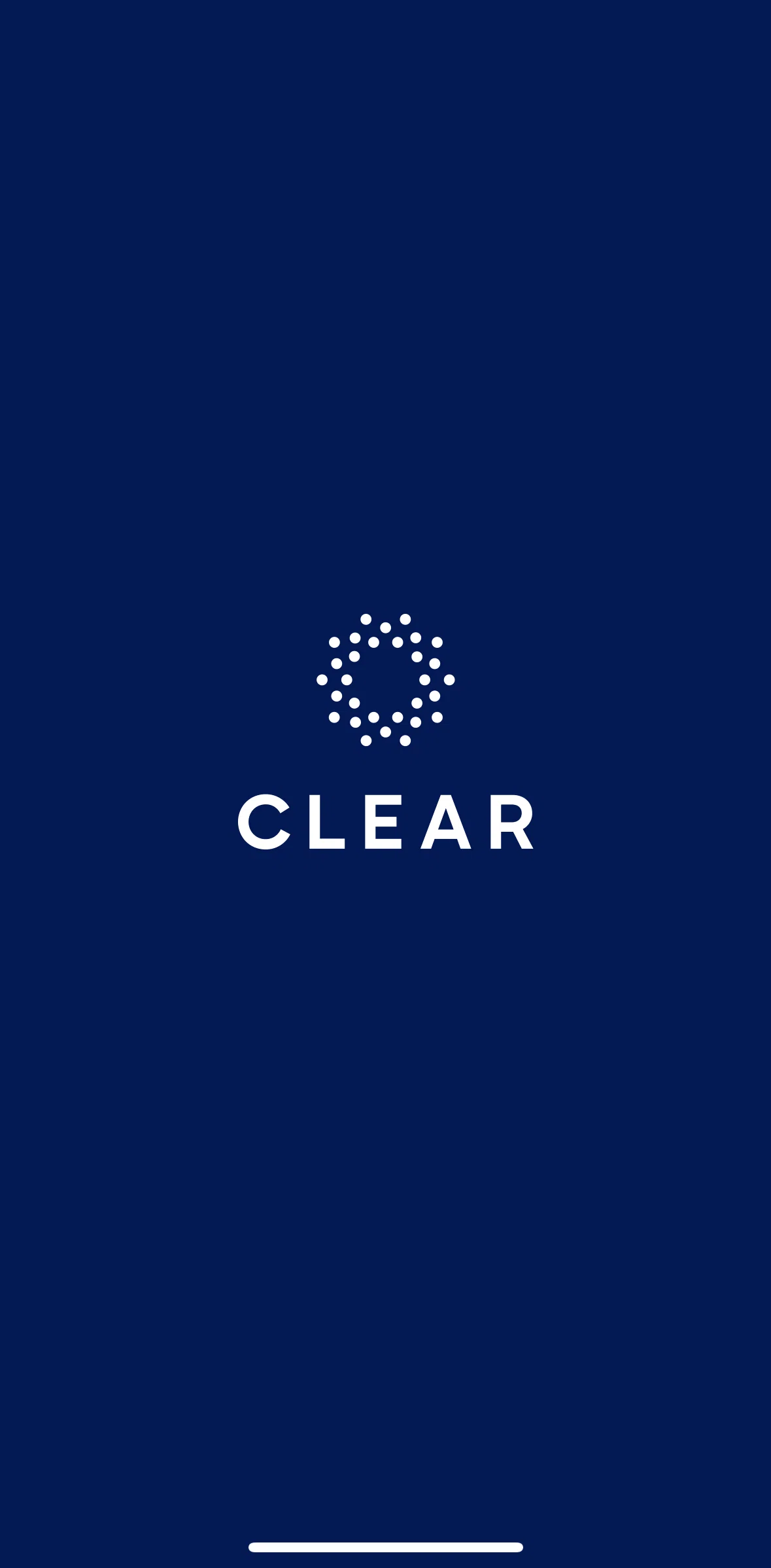 CLEAR Screen screen in the Onboarding flow