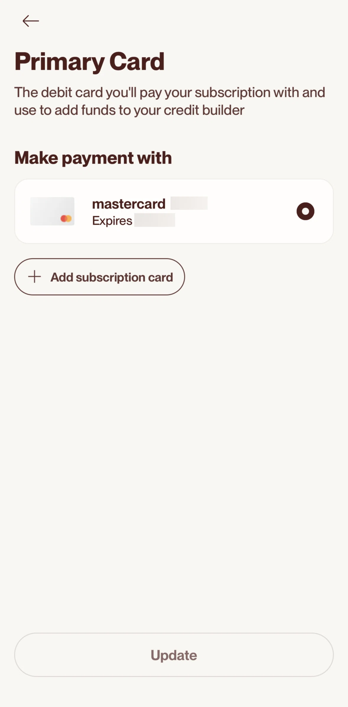 Cleo AI Screen screen in the Adding a card flow