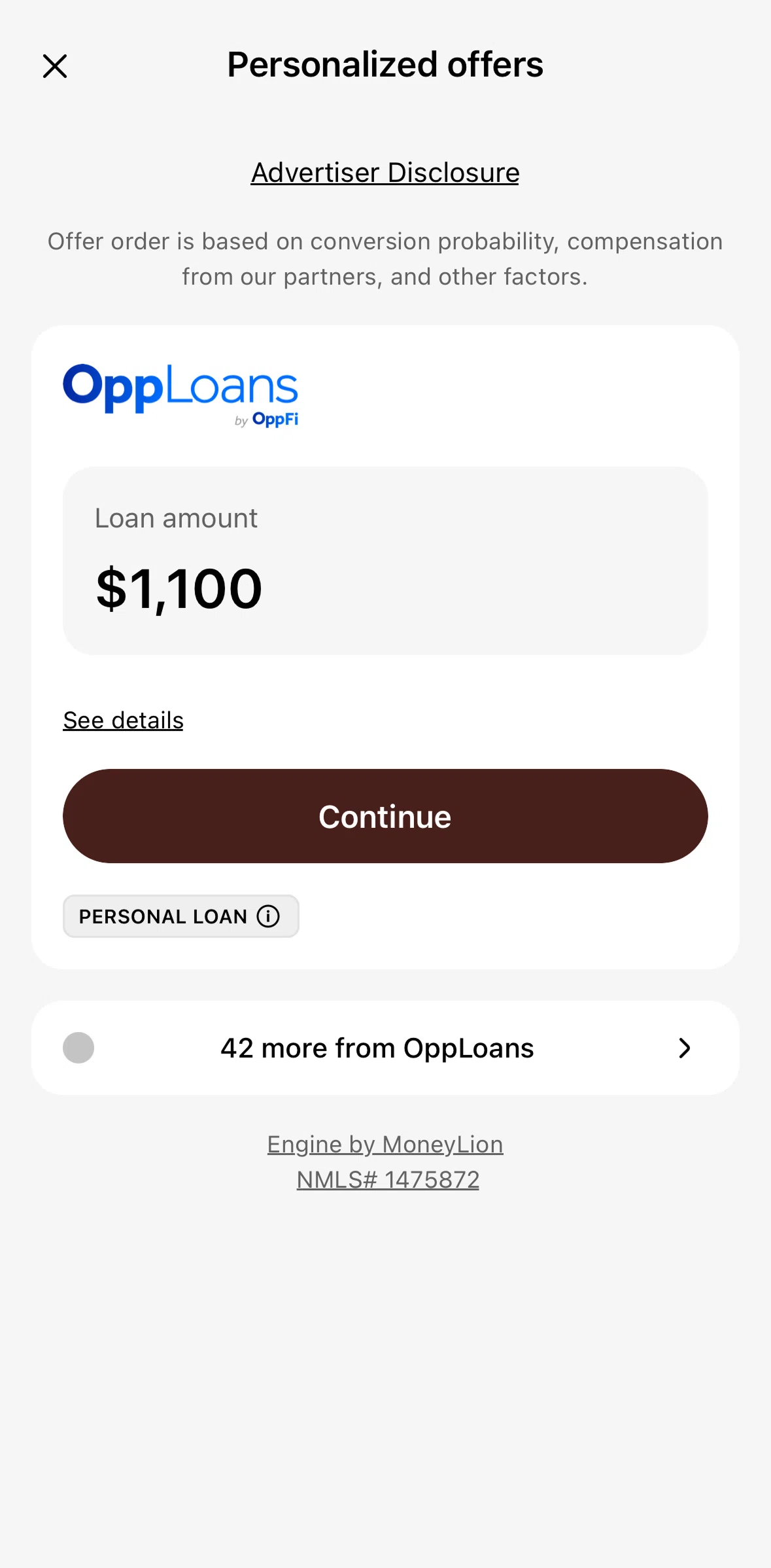 Cleo AI Screen screen in the Loan detail flow