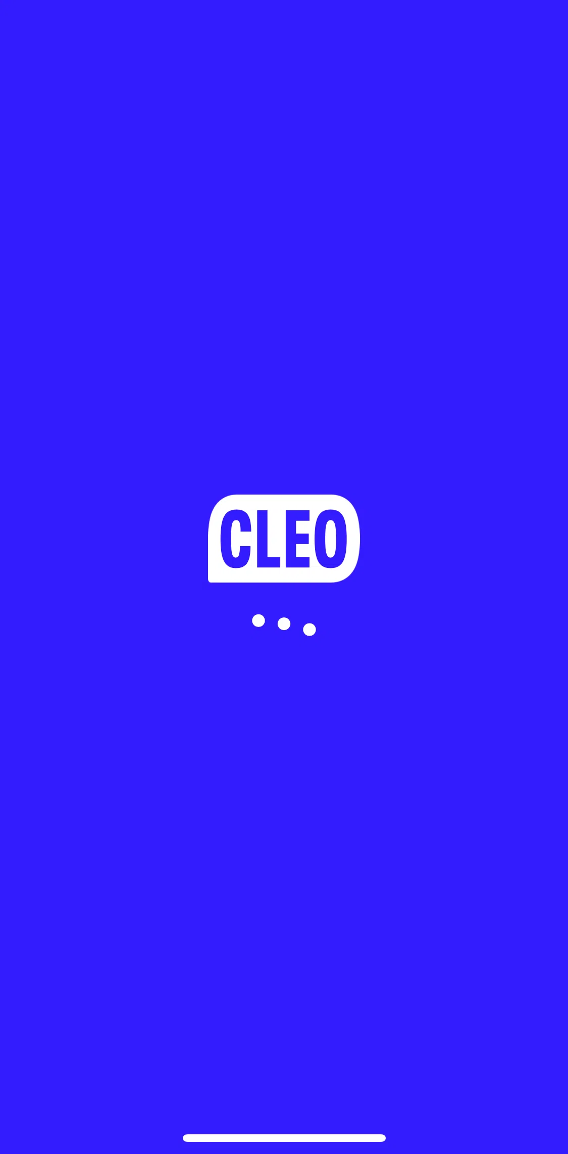 Cleo Screen screen in the Onboarding flow