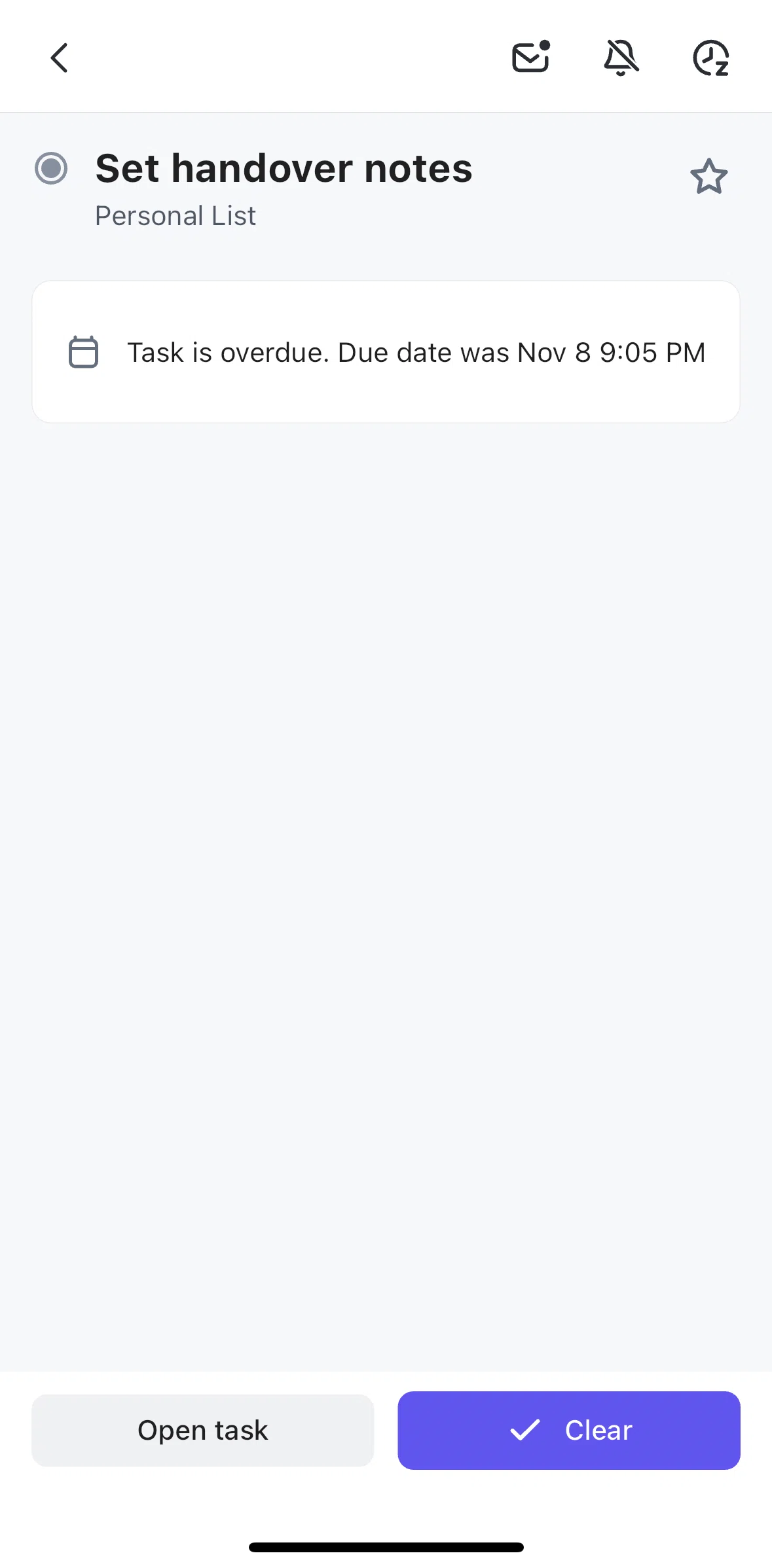 Click Up Screen 1 screen in the Enabling notifications flow