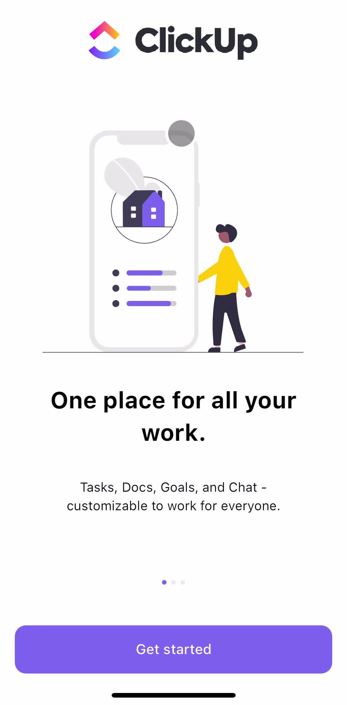 Click Up Onboarding preview
