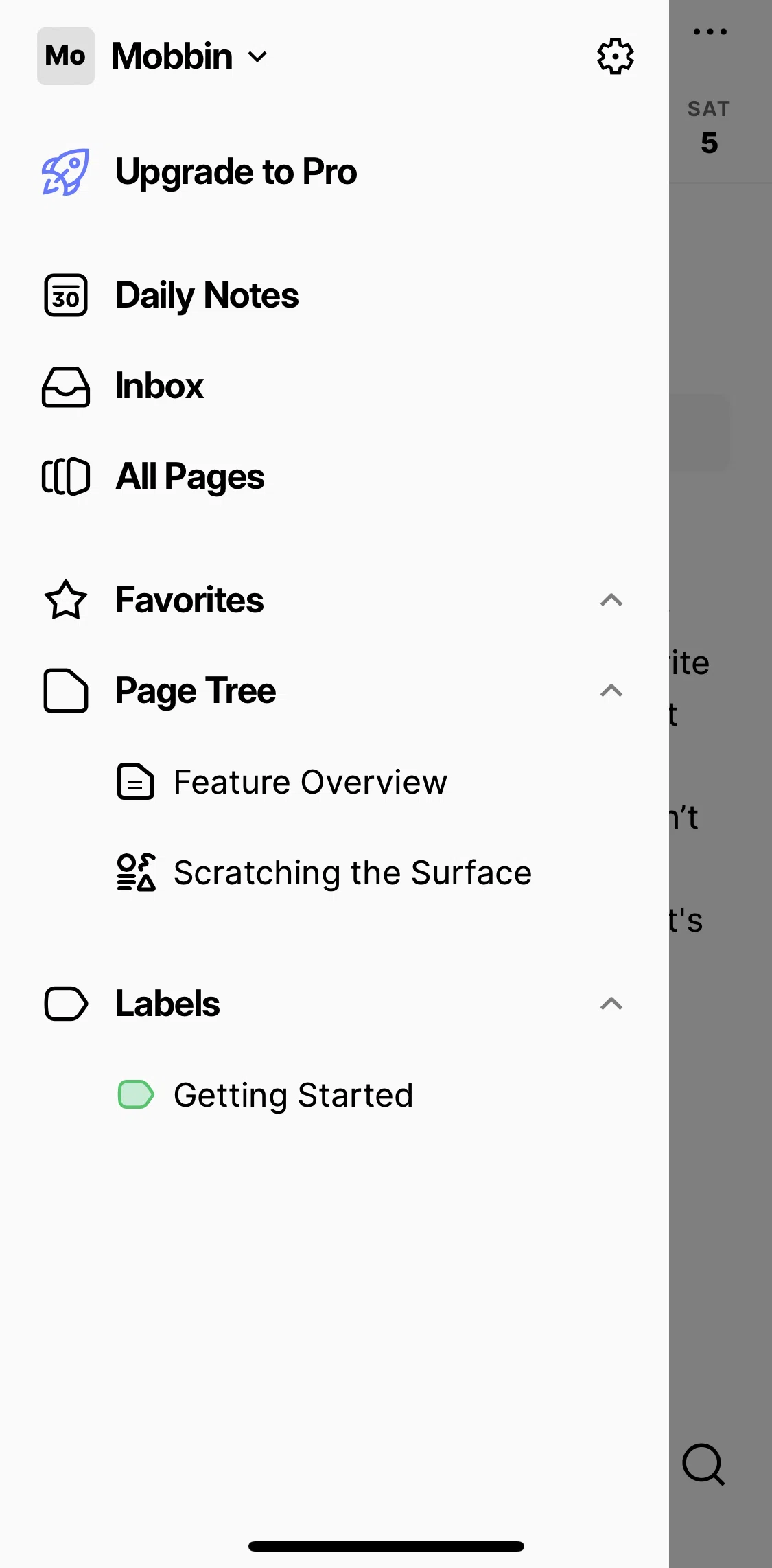 Clover Screen screen in the All notes flow