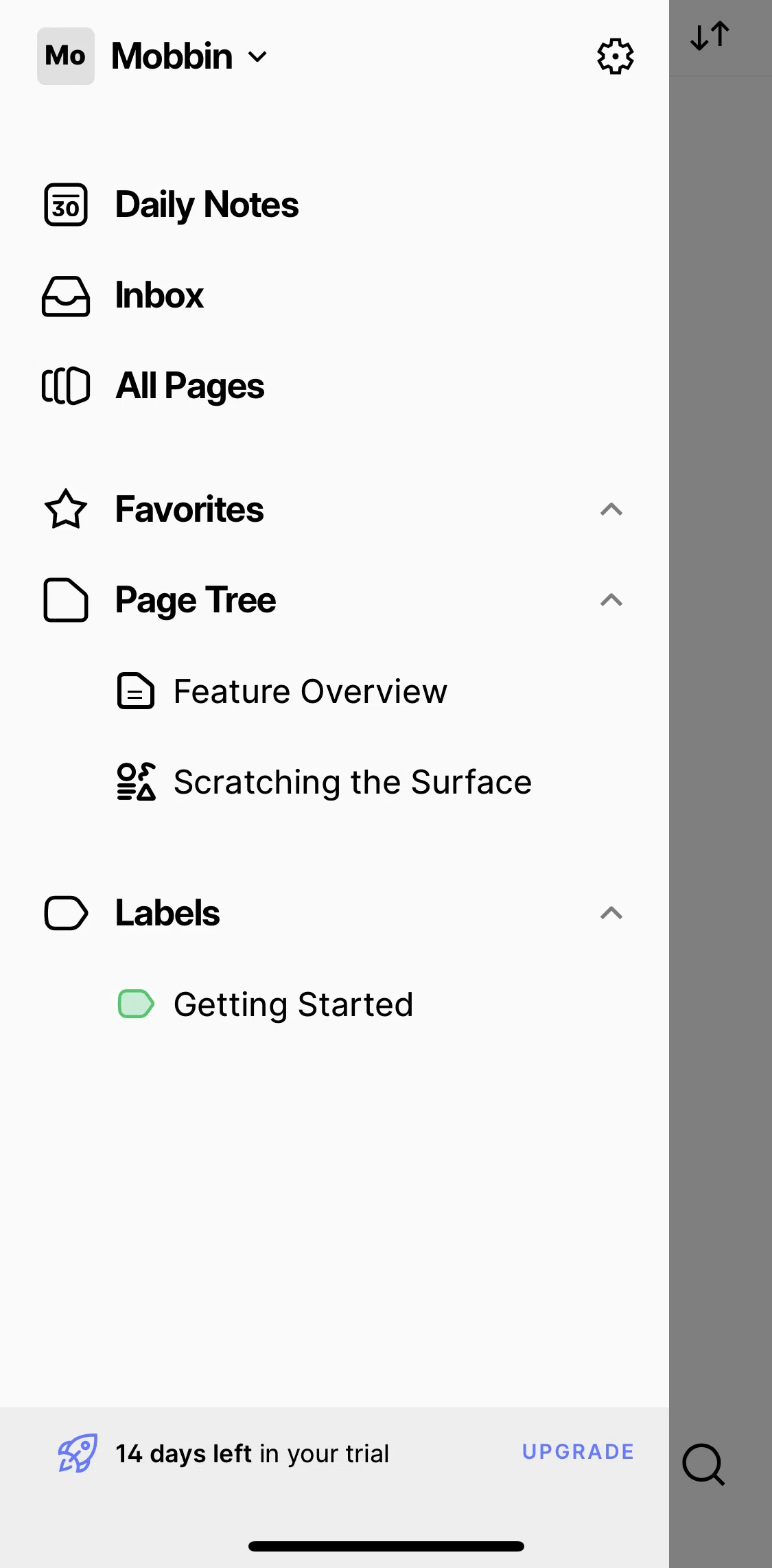 Clover Screen screen in the All pages flow