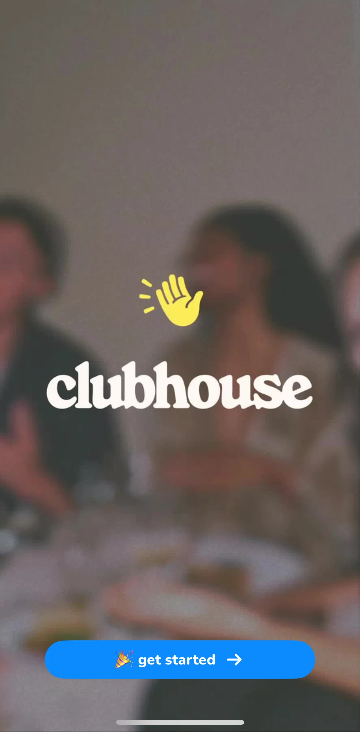 Clubhouse Screen screen in the Logging in flow