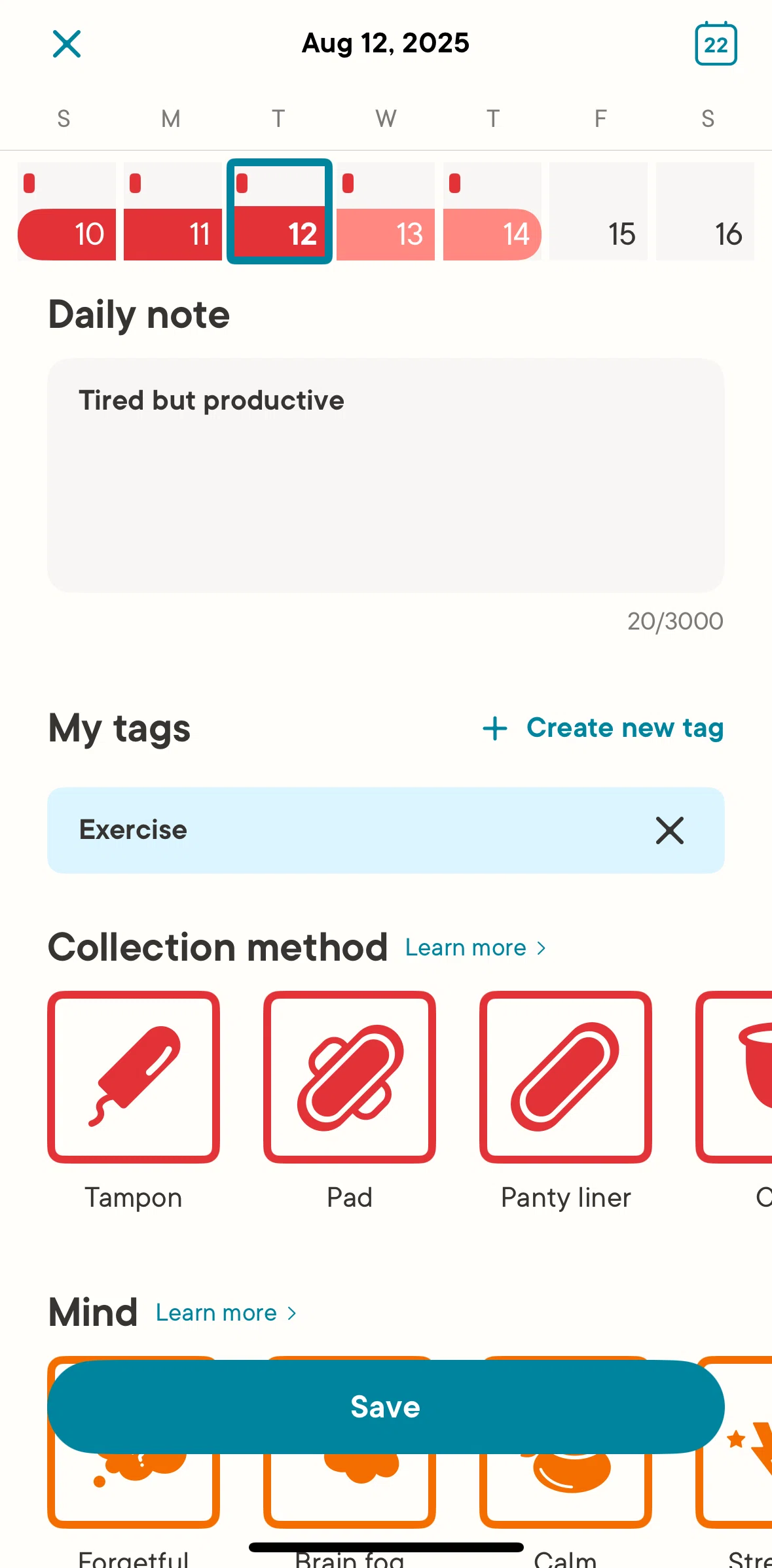 Clue Screen screen in the Deleting a tag flow