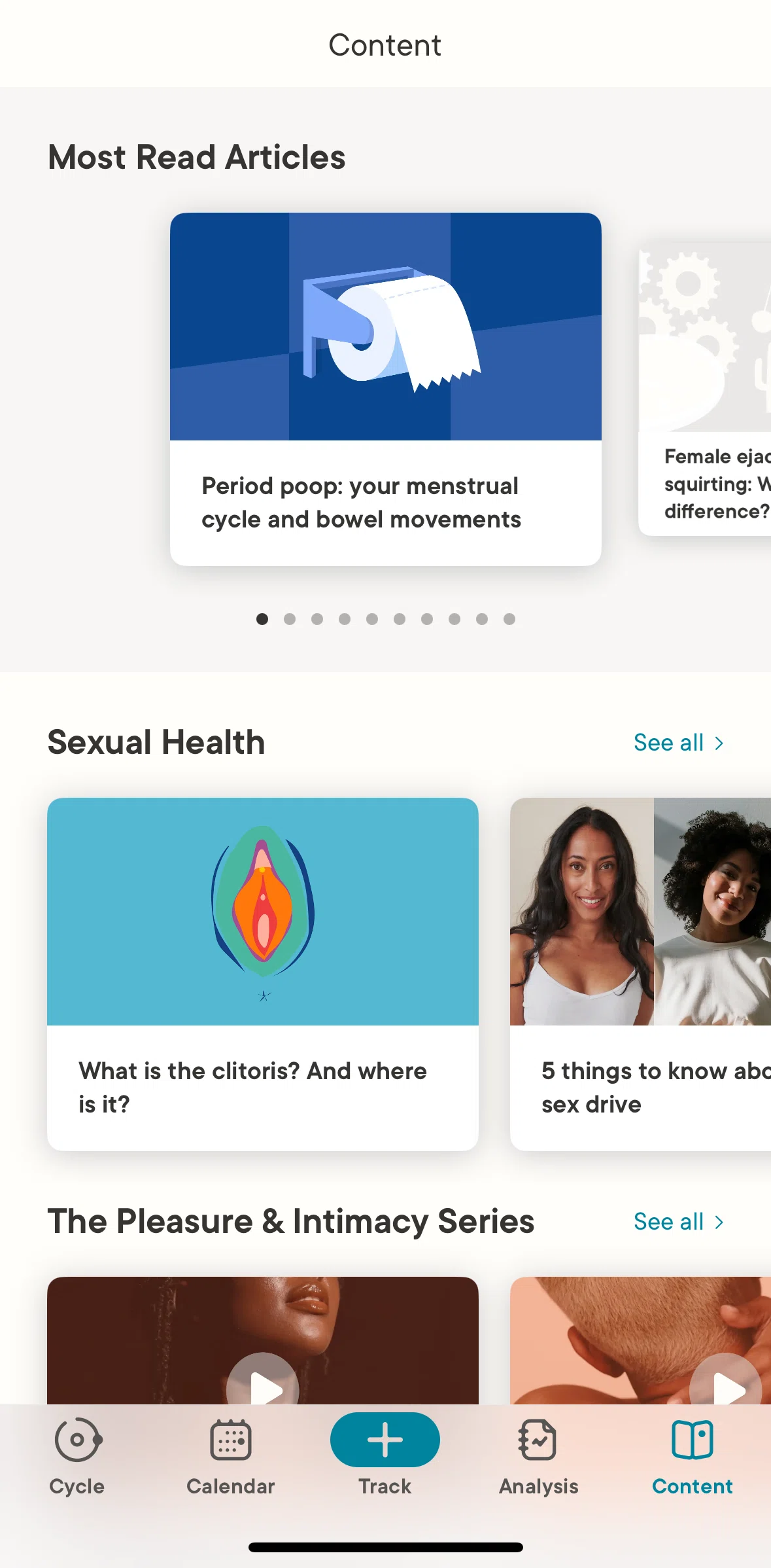 Clue Screen screen in the More article flow