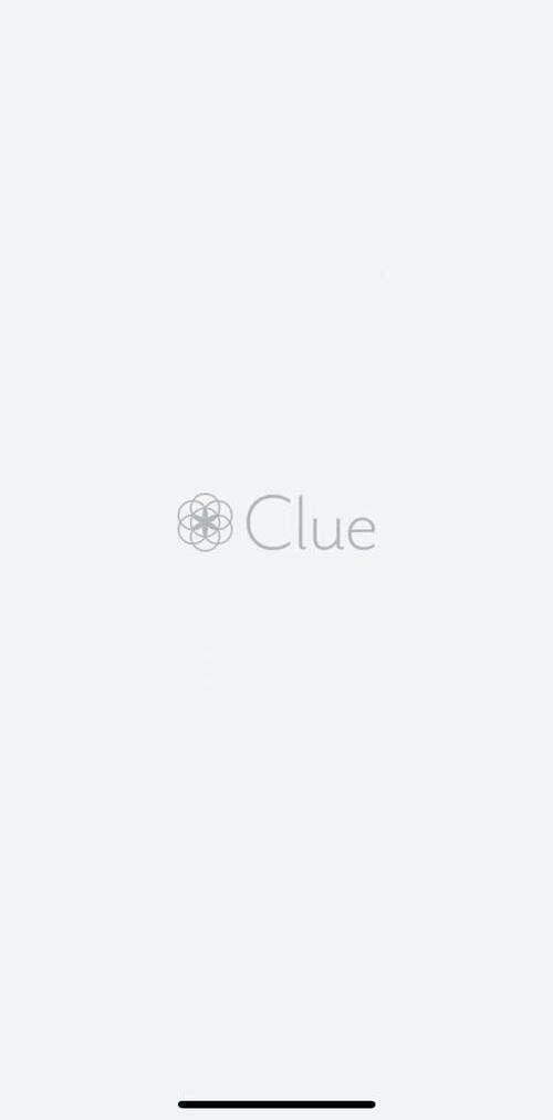 Clue Splash screen screen in the Onboarding flow