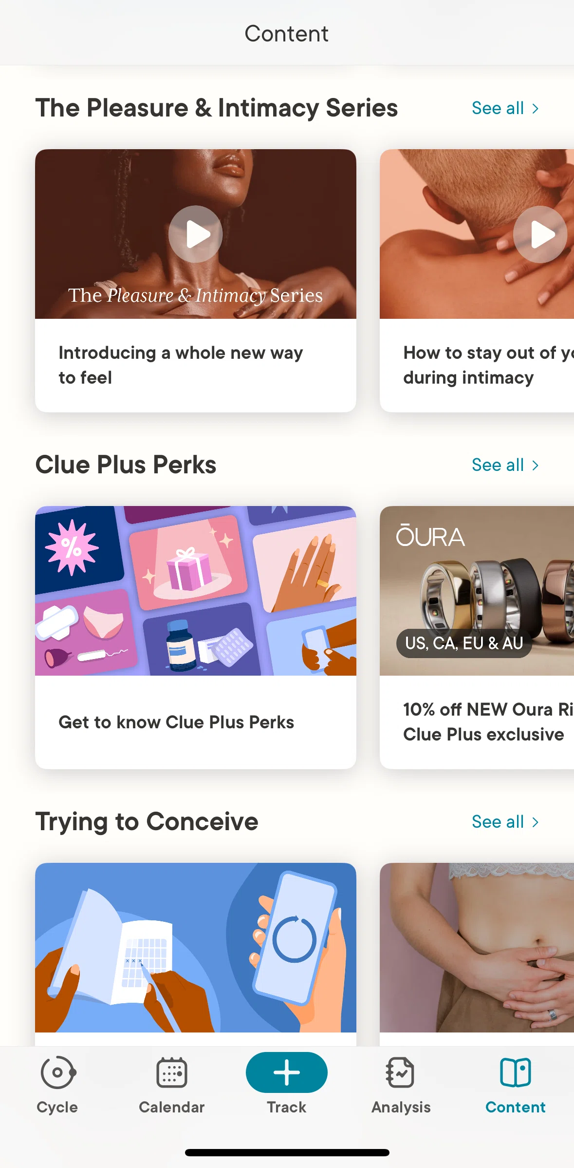 Clue Screen screen in the Watching a video flow