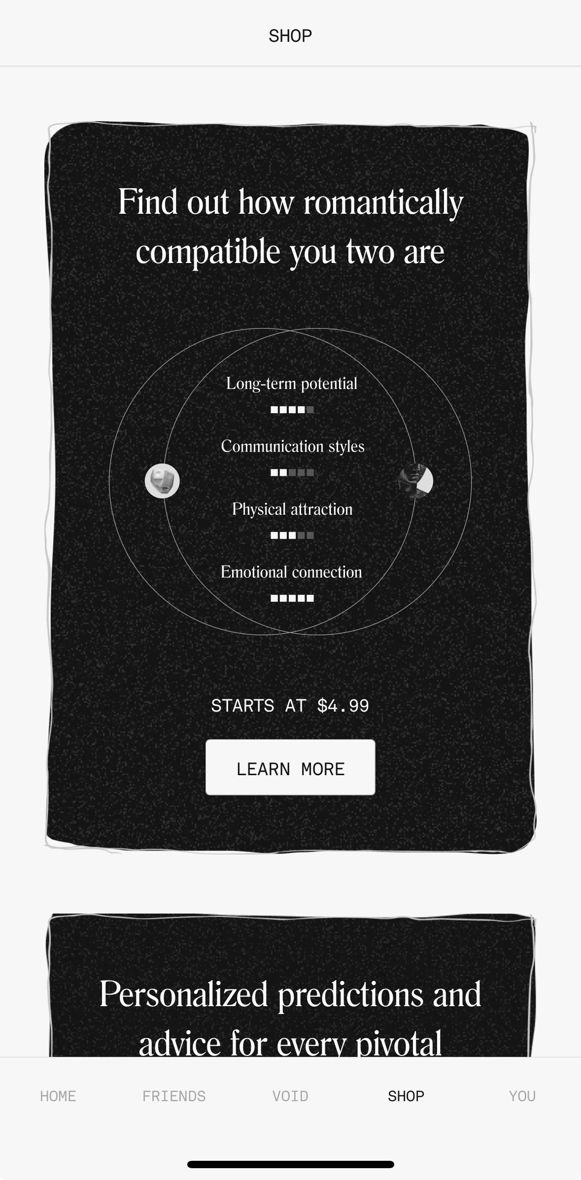 Co–Star Screen screen in the Crush report flow