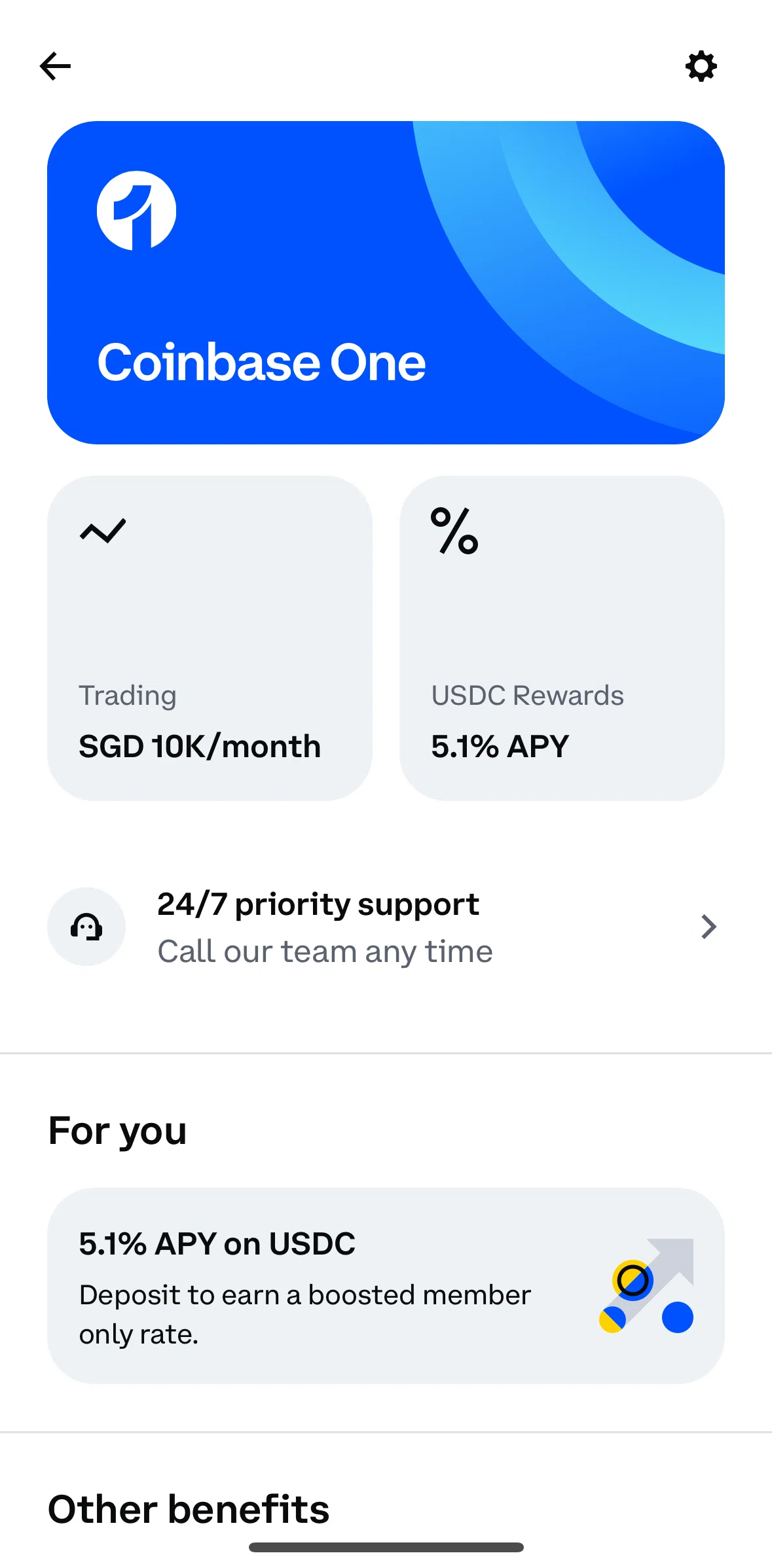 Coinbase Screen screen in the Boosted rewards flow