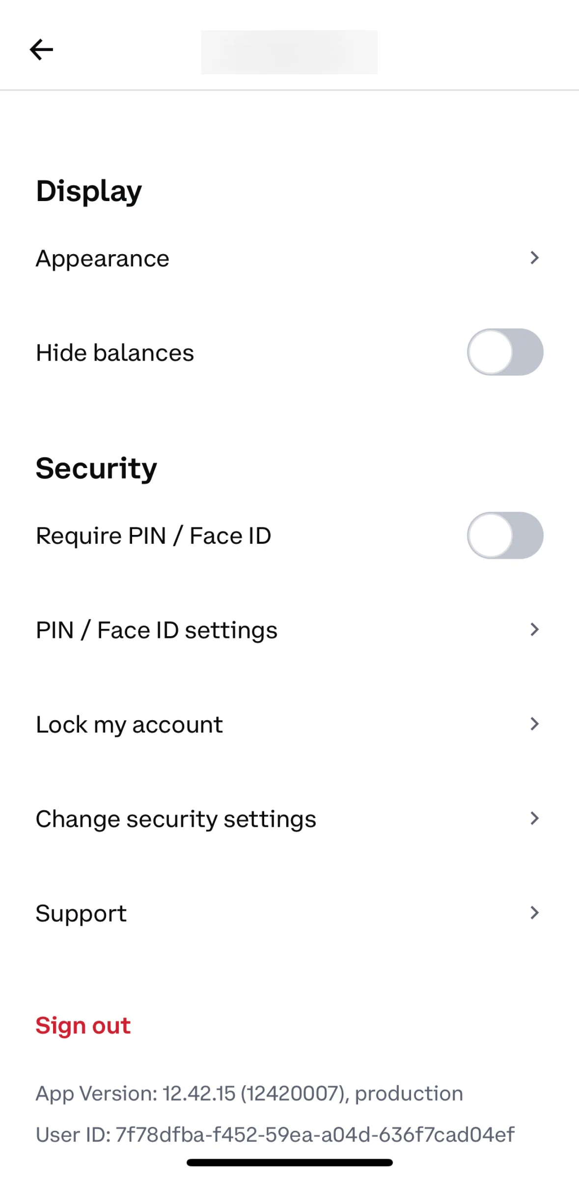 Coinbase Screen screen in the Locking account flow