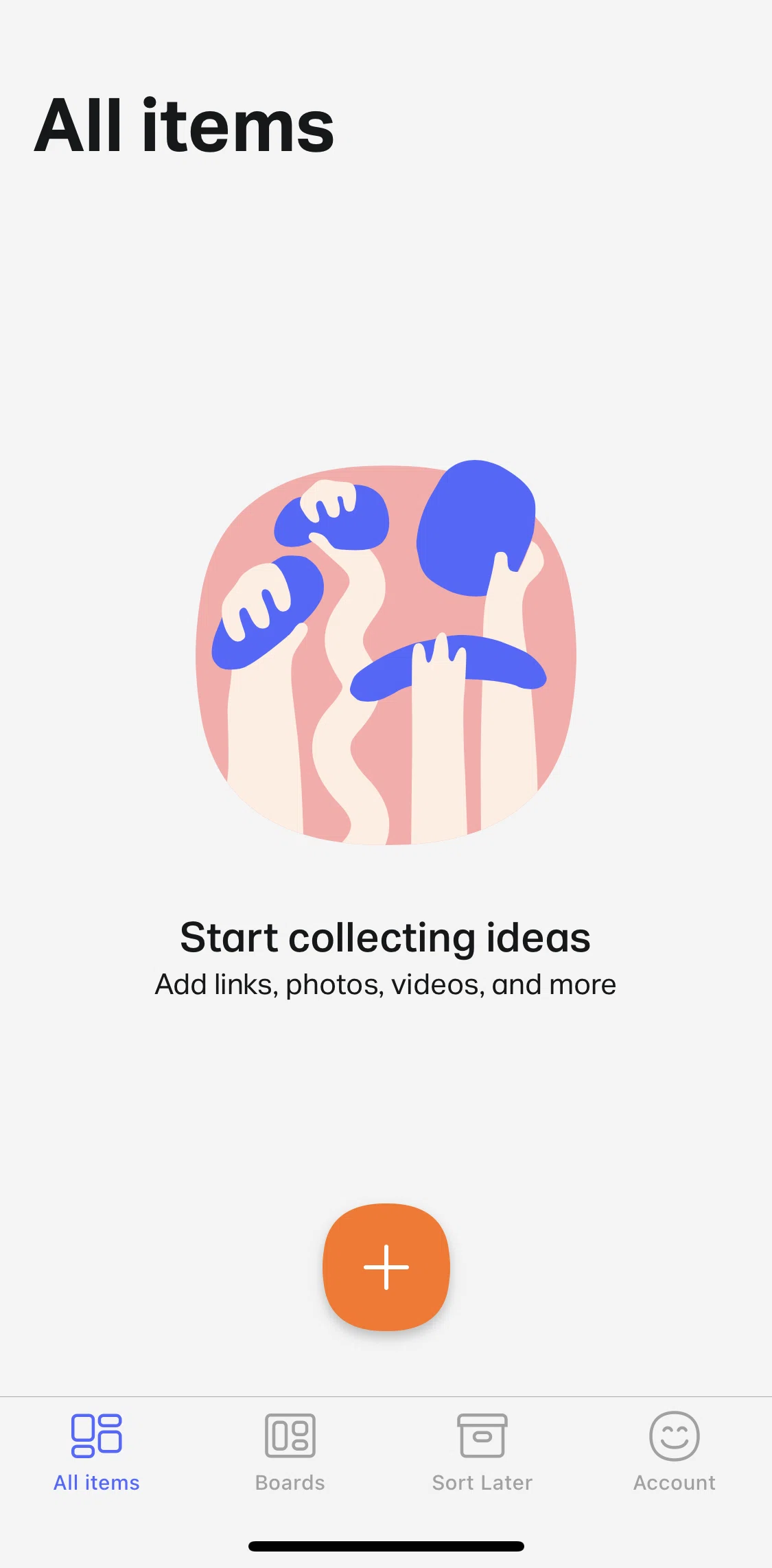 Collect Screen screen in the Adding item flow