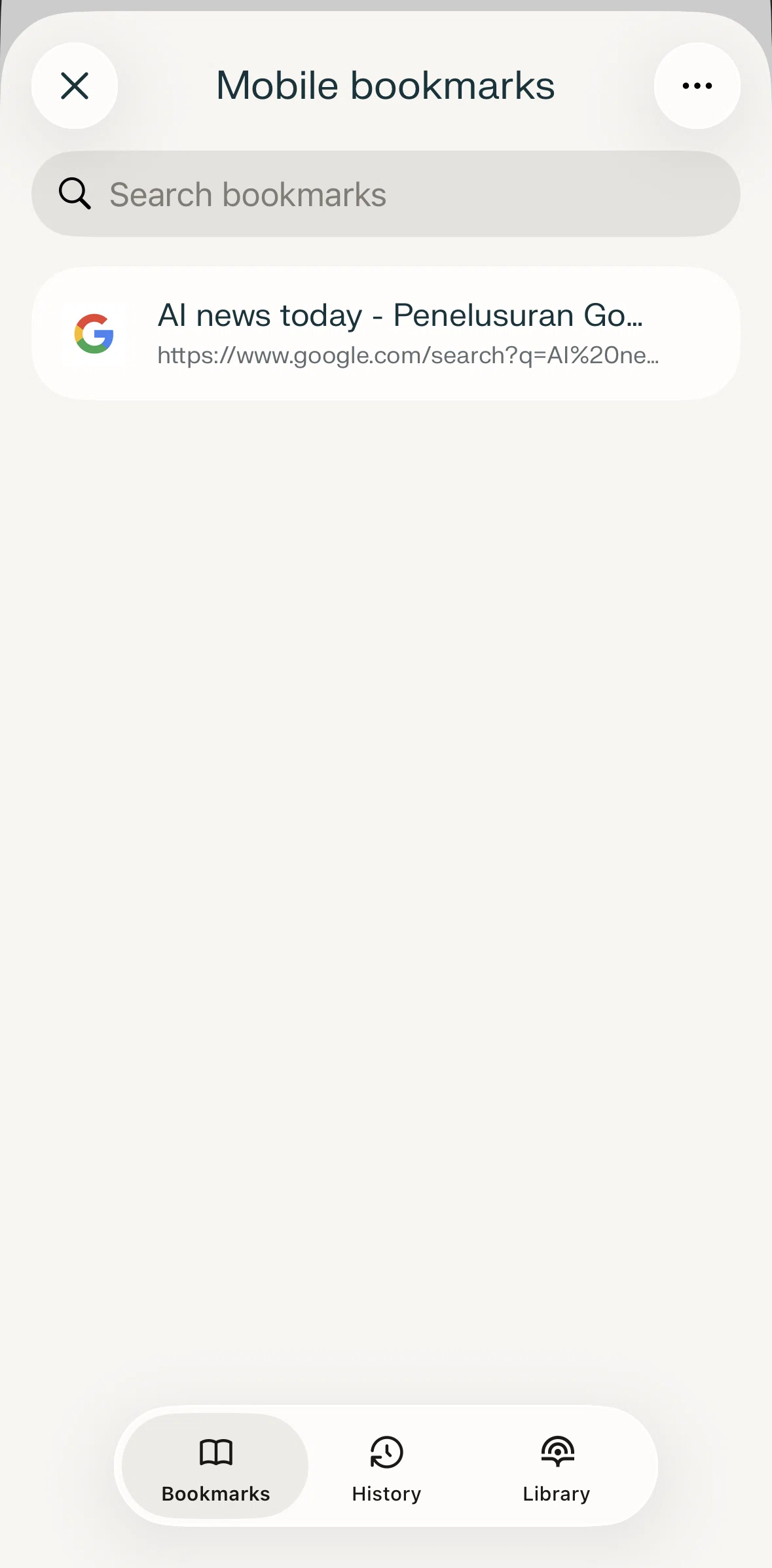 Comet Screen screen in the Creating a new folder flow