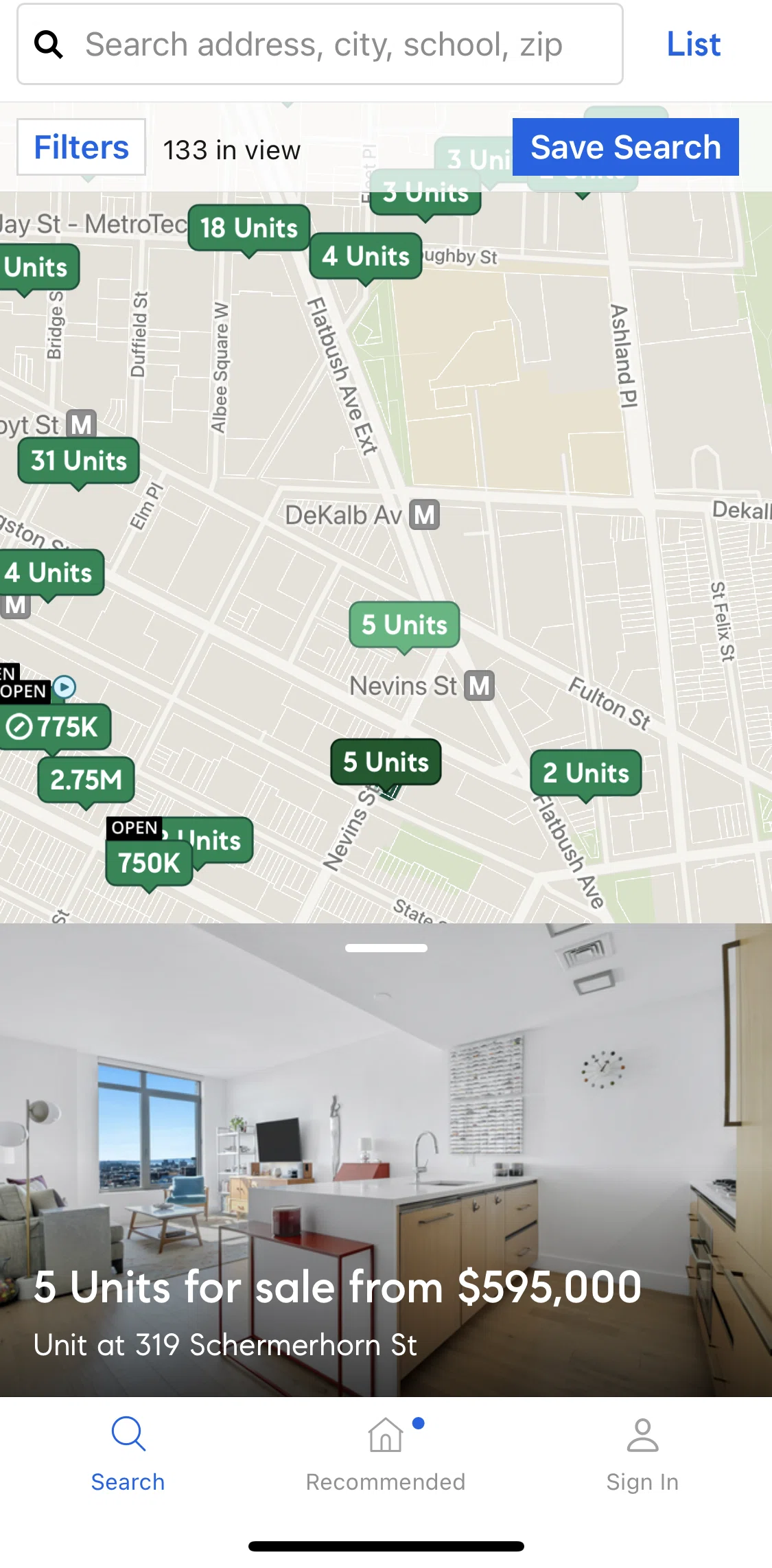 Compass Screen screen in the Filtering properties flow