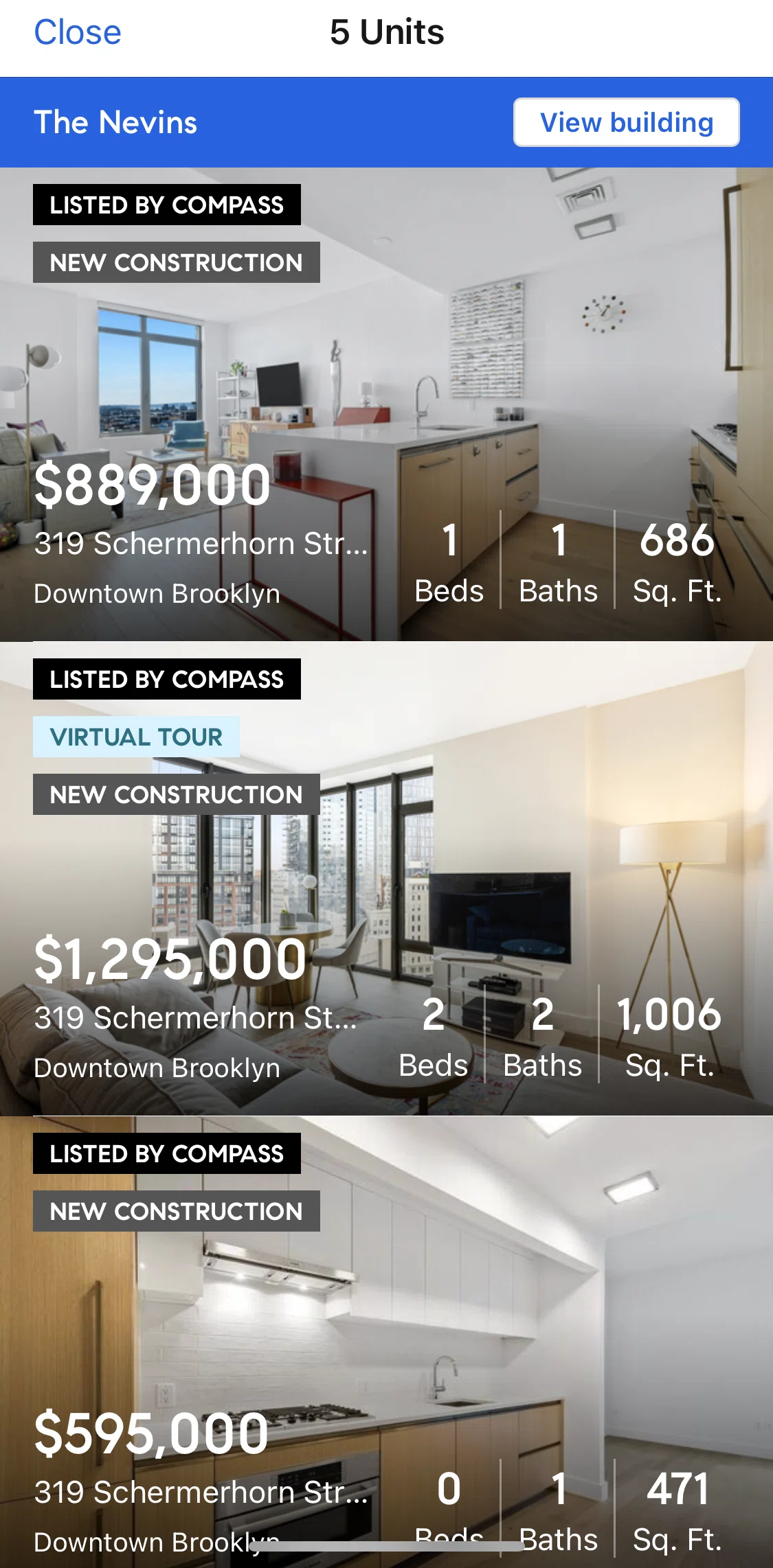 Compass Screen screen in the Property detail flow