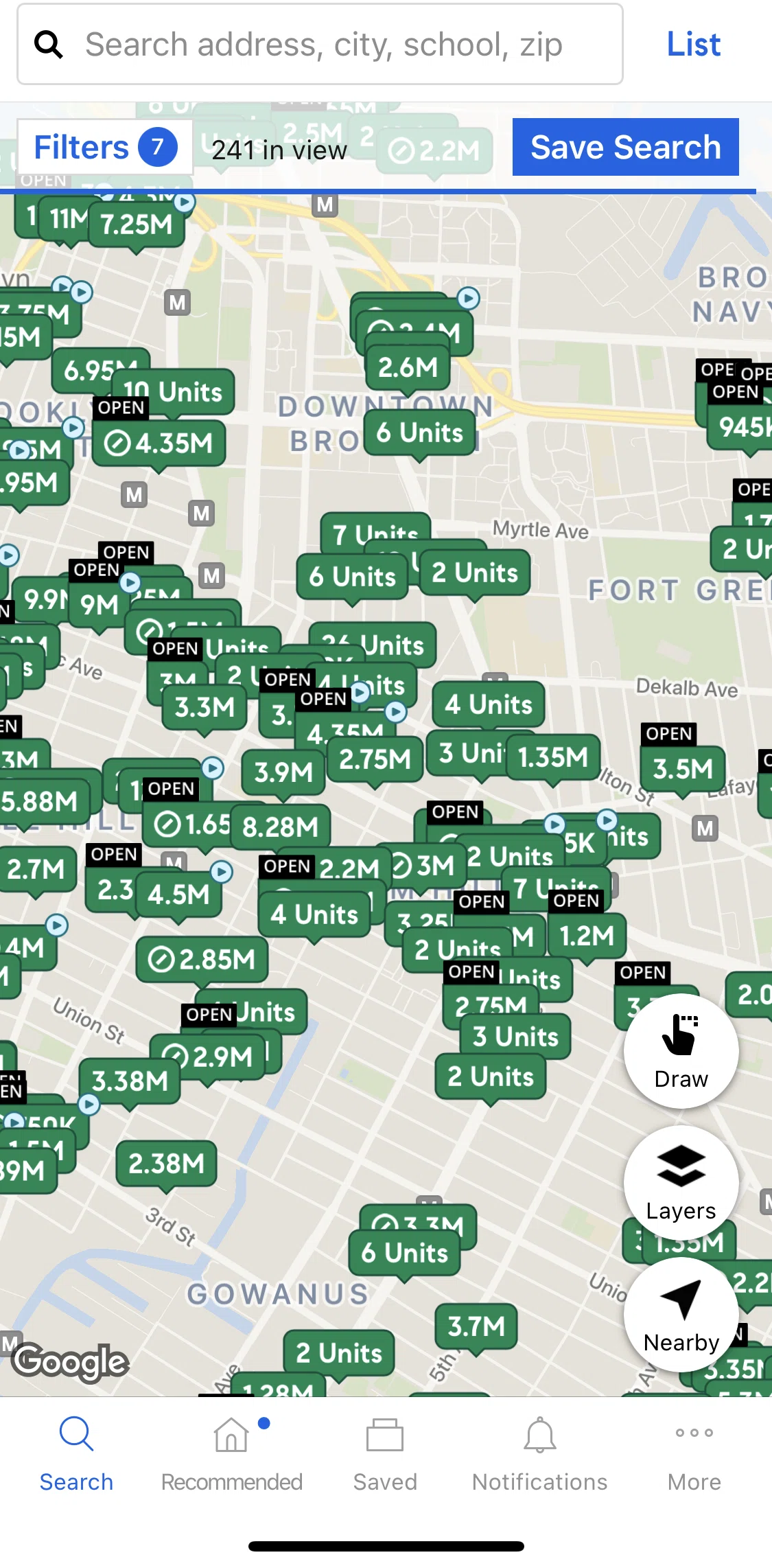 Compass Screen screen in the Saving a custom boundary search flow