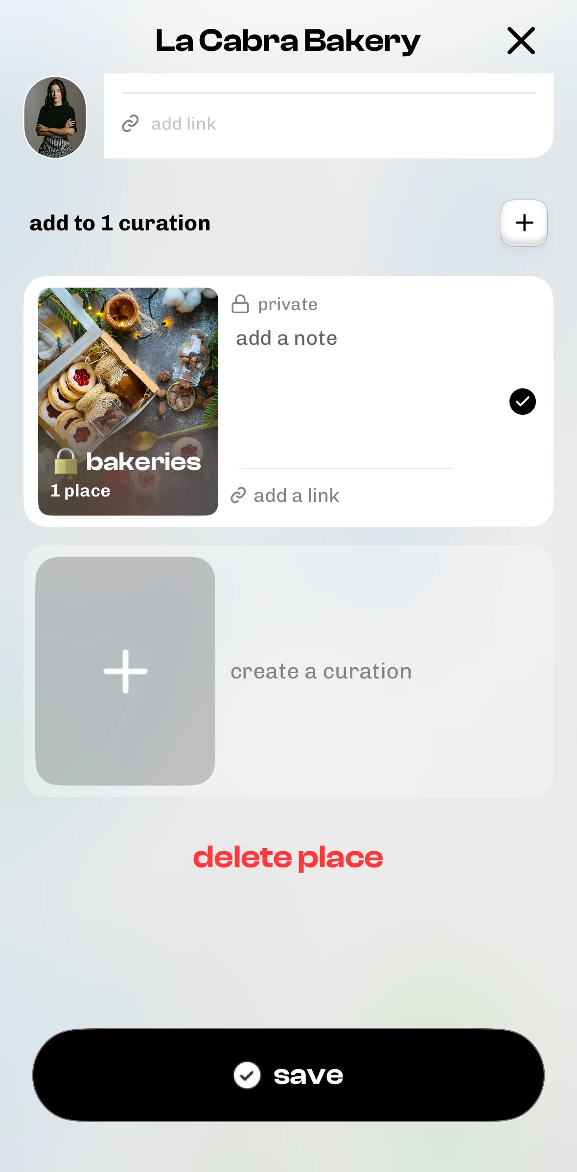 corner Screen screen in the Deleting a place flow