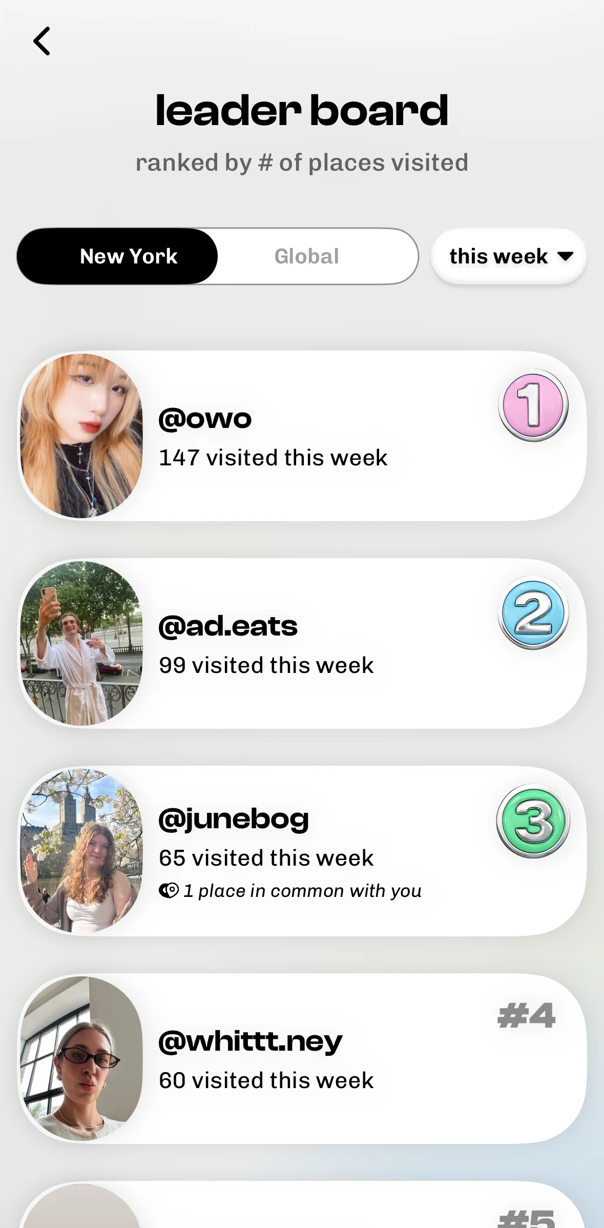 corner Screen screen in the Sorting leaderboard flow